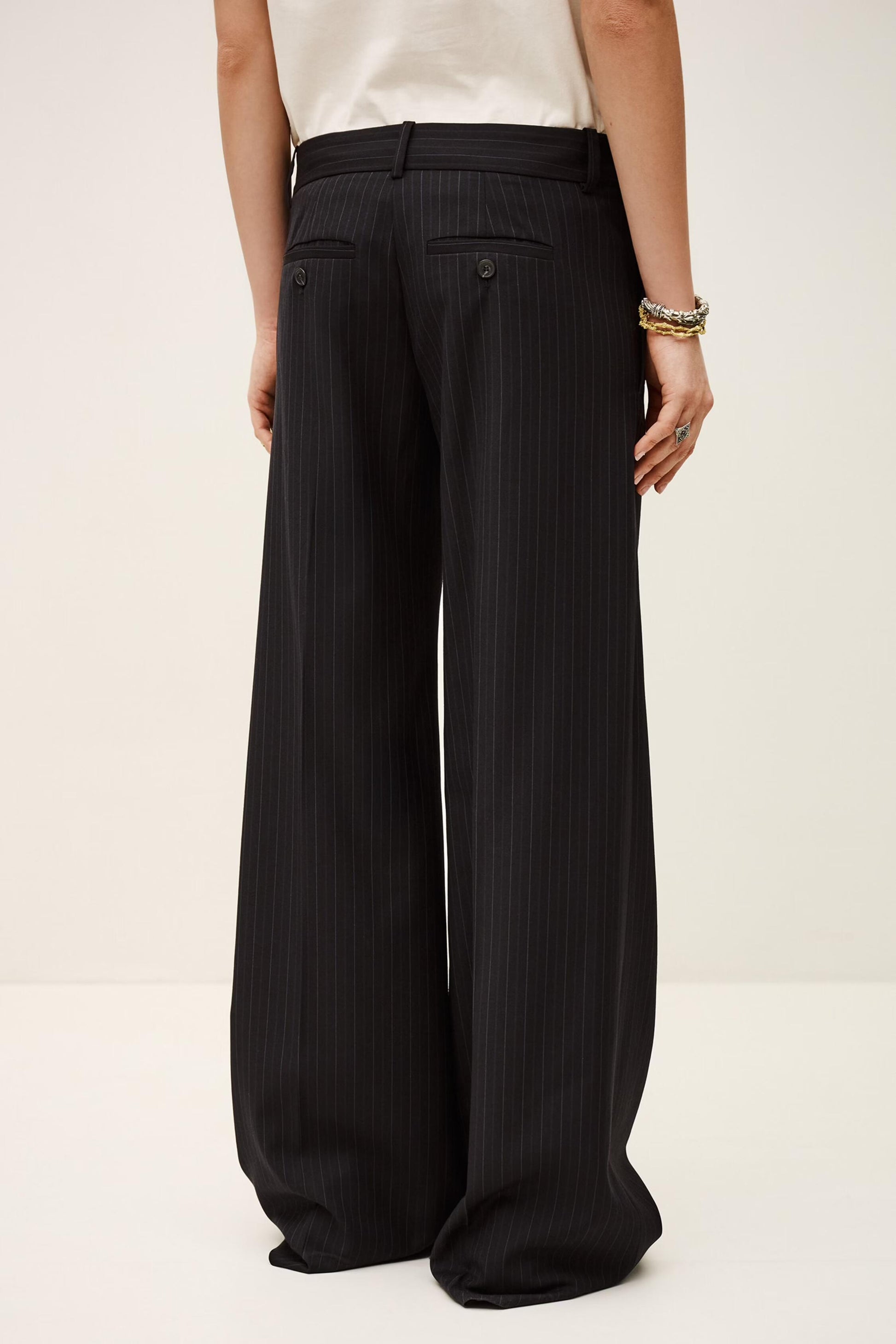 ba&sh Wide-Leg Tailored Pants Cely Blue