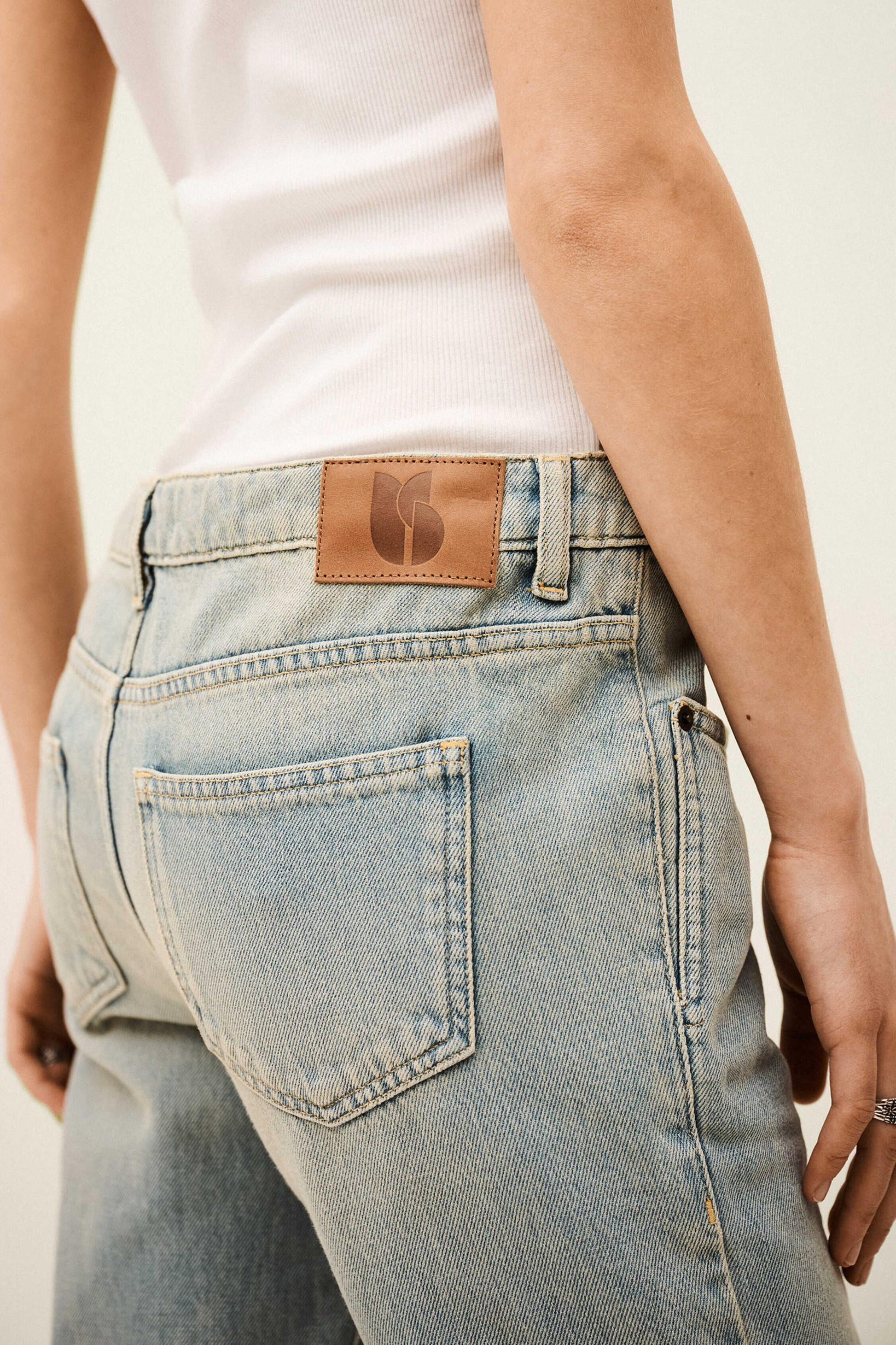 ba&sh Straight-Fit Waisted Pants Cenos Blue