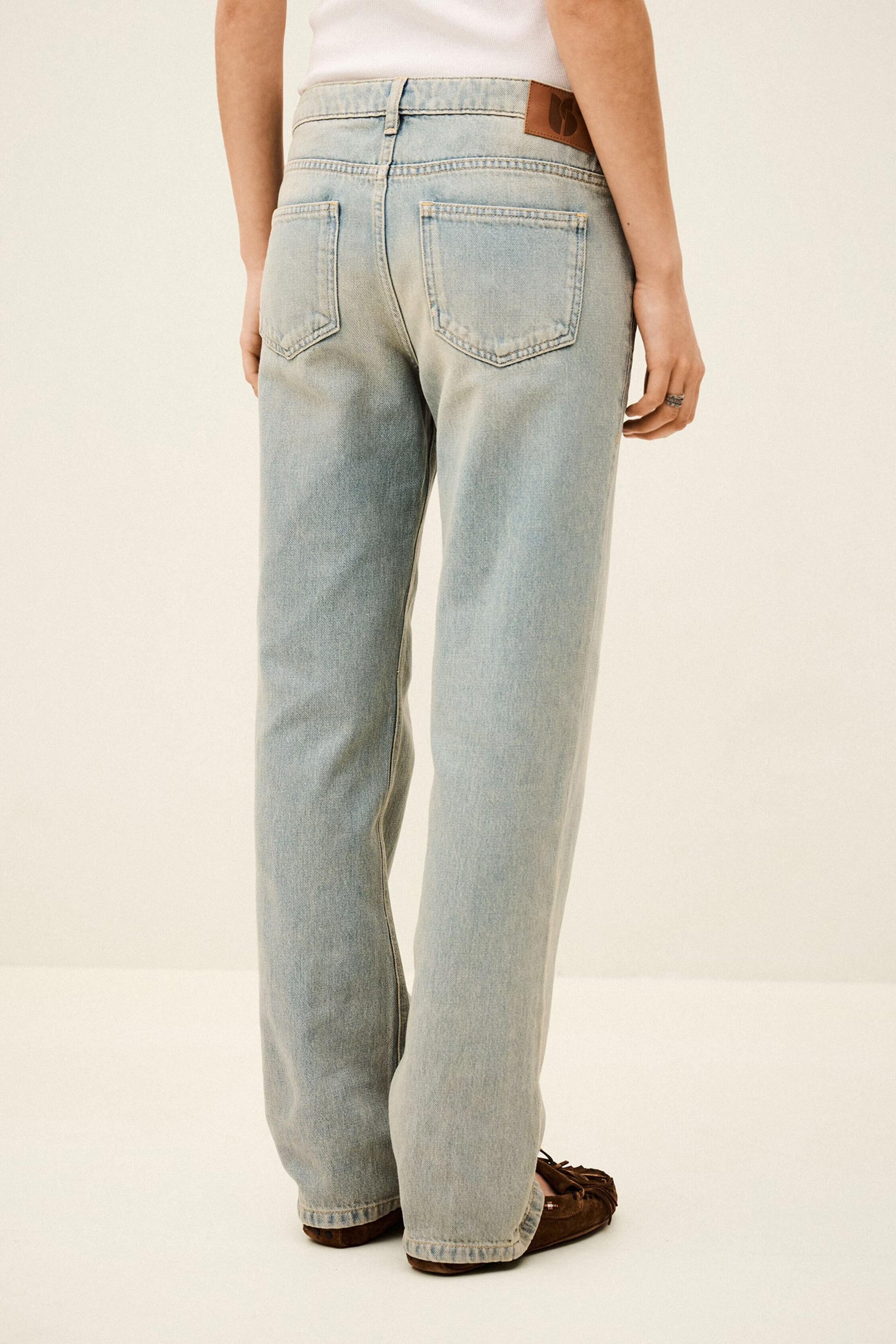 ba&sh Straight-Fit Waisted Pants Cenos Blue