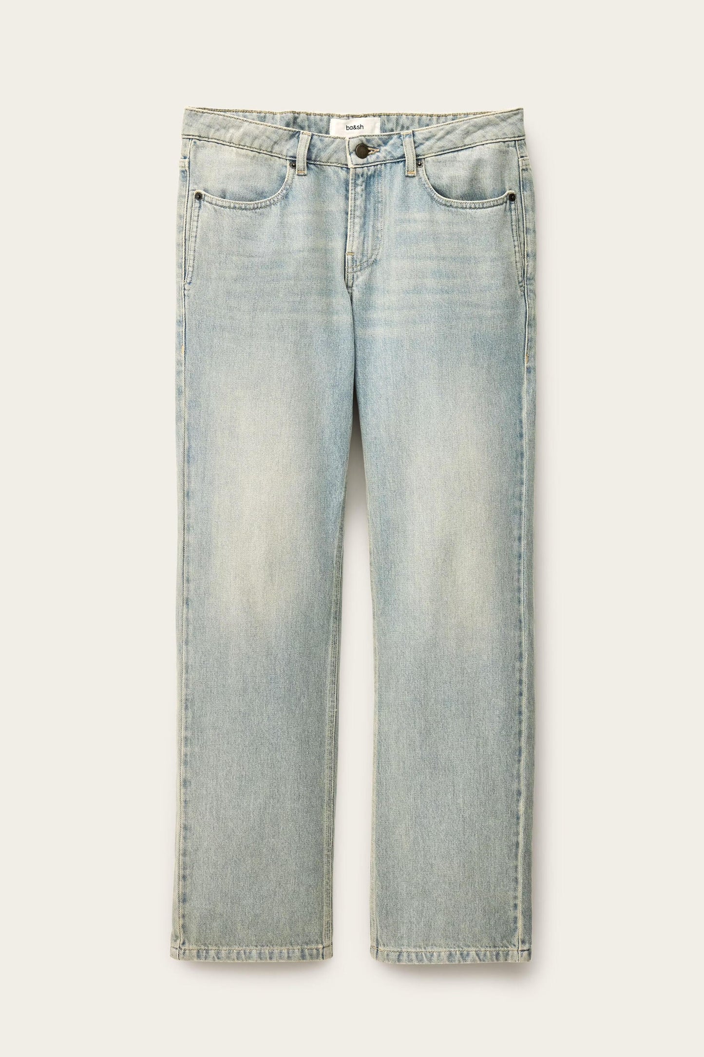 ba&sh Straight-Fit Waisted Pants Cenos Blue