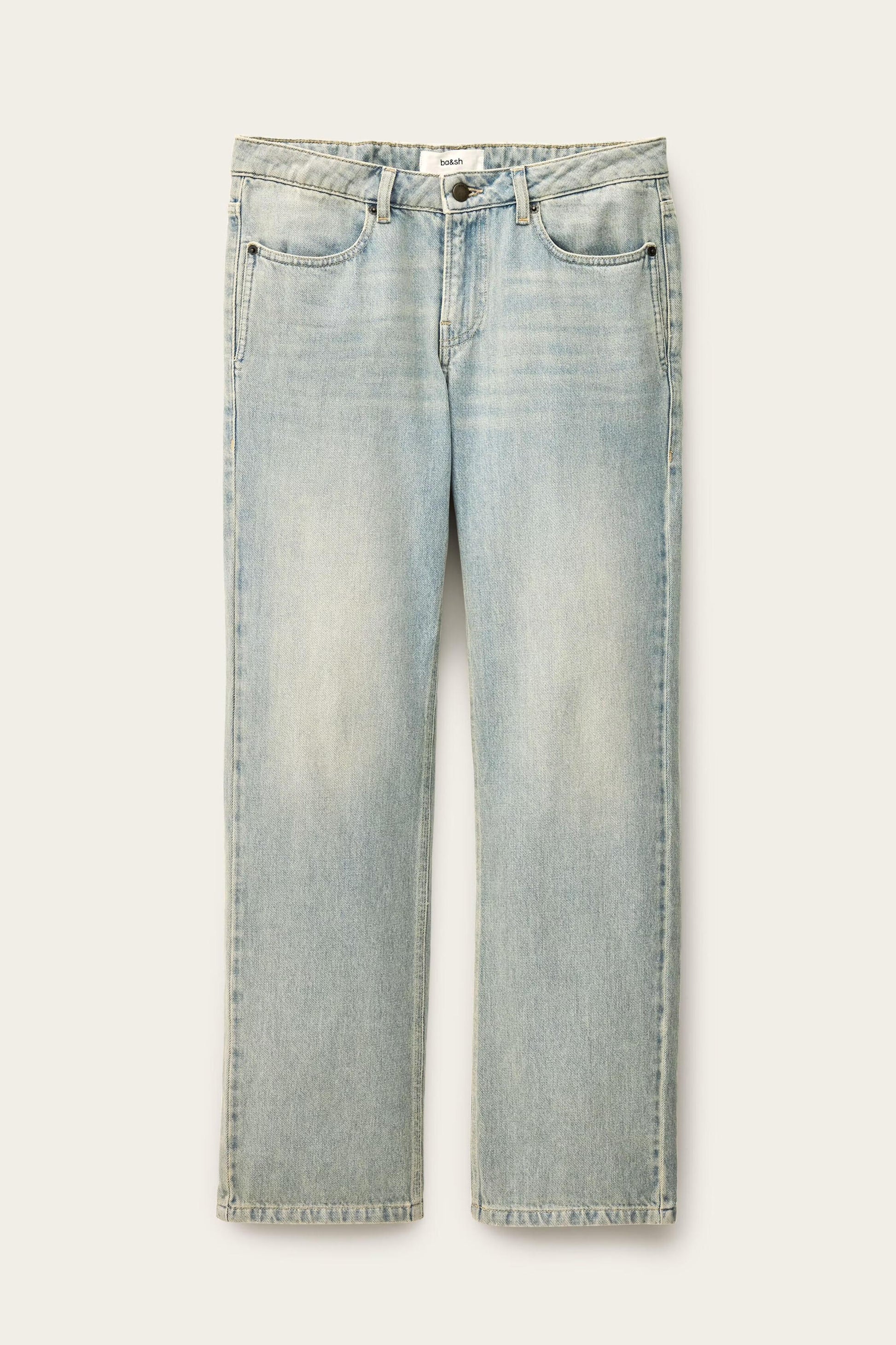 ba&sh Straight-Fit Waisted Pants Cenos Blue
