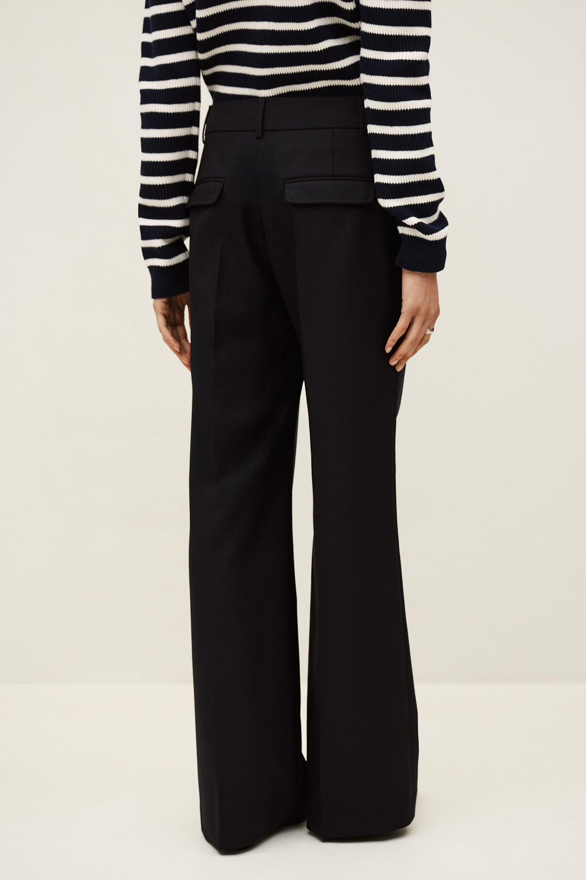 ba&sh Bootcut Wool Pants Nives Blue