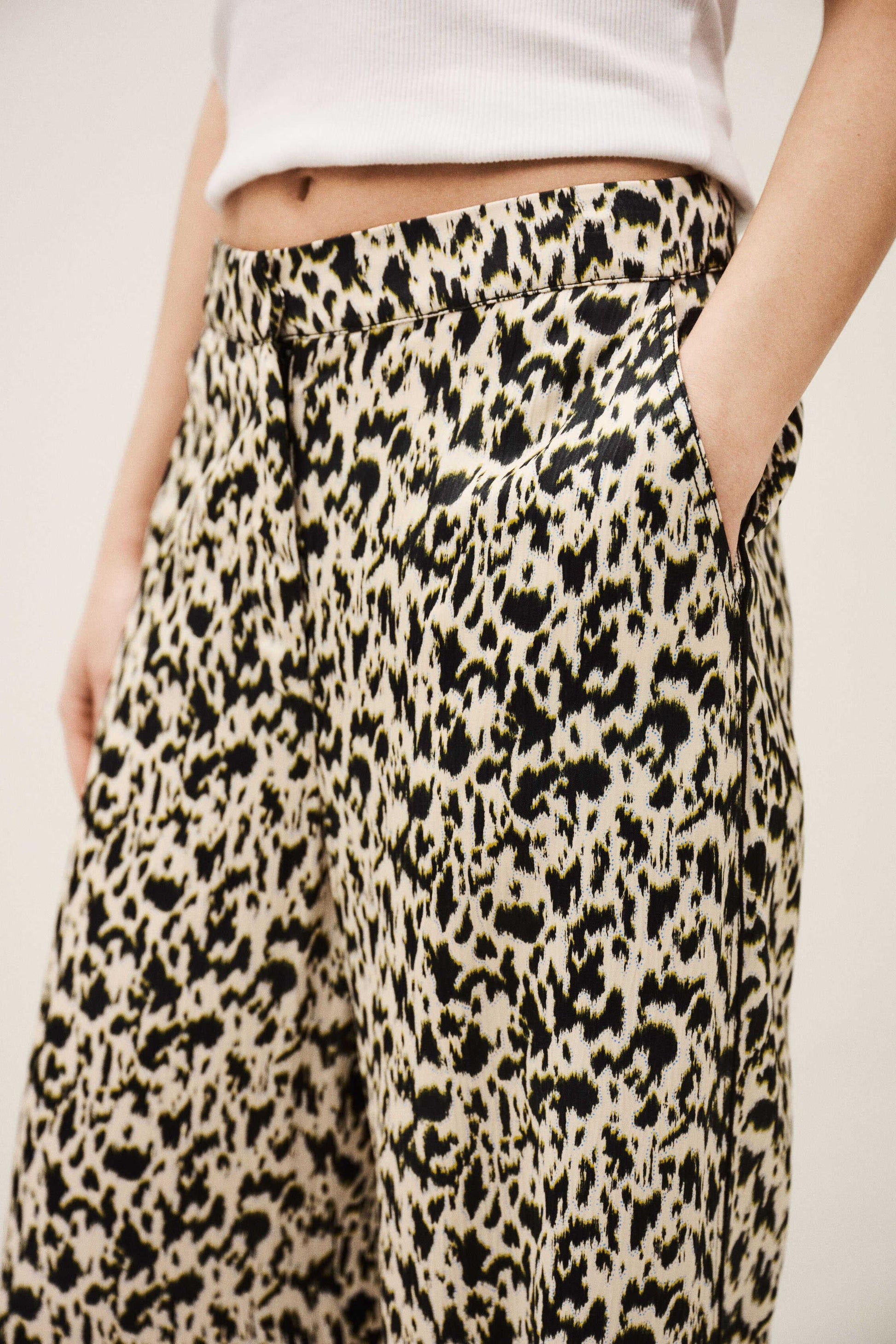 ba&sh Loose-Fit Patterned Pants Plyde Off-White
