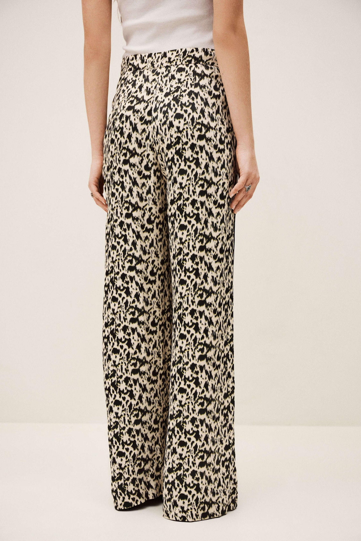 ba&sh Loose-Fit Patterned Pants Plyde Off-White