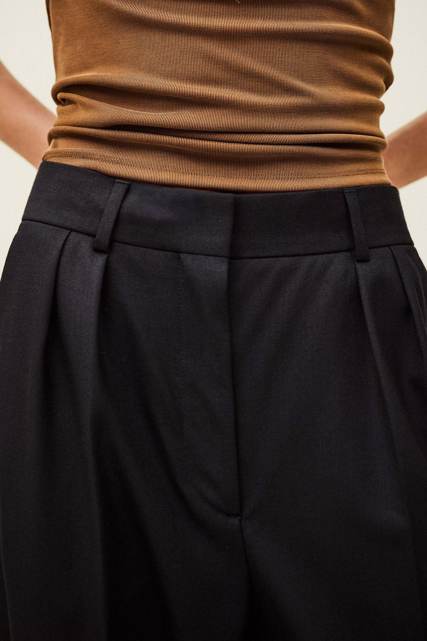 ba&sh Wide-Leg Wool Pants Nani Blue