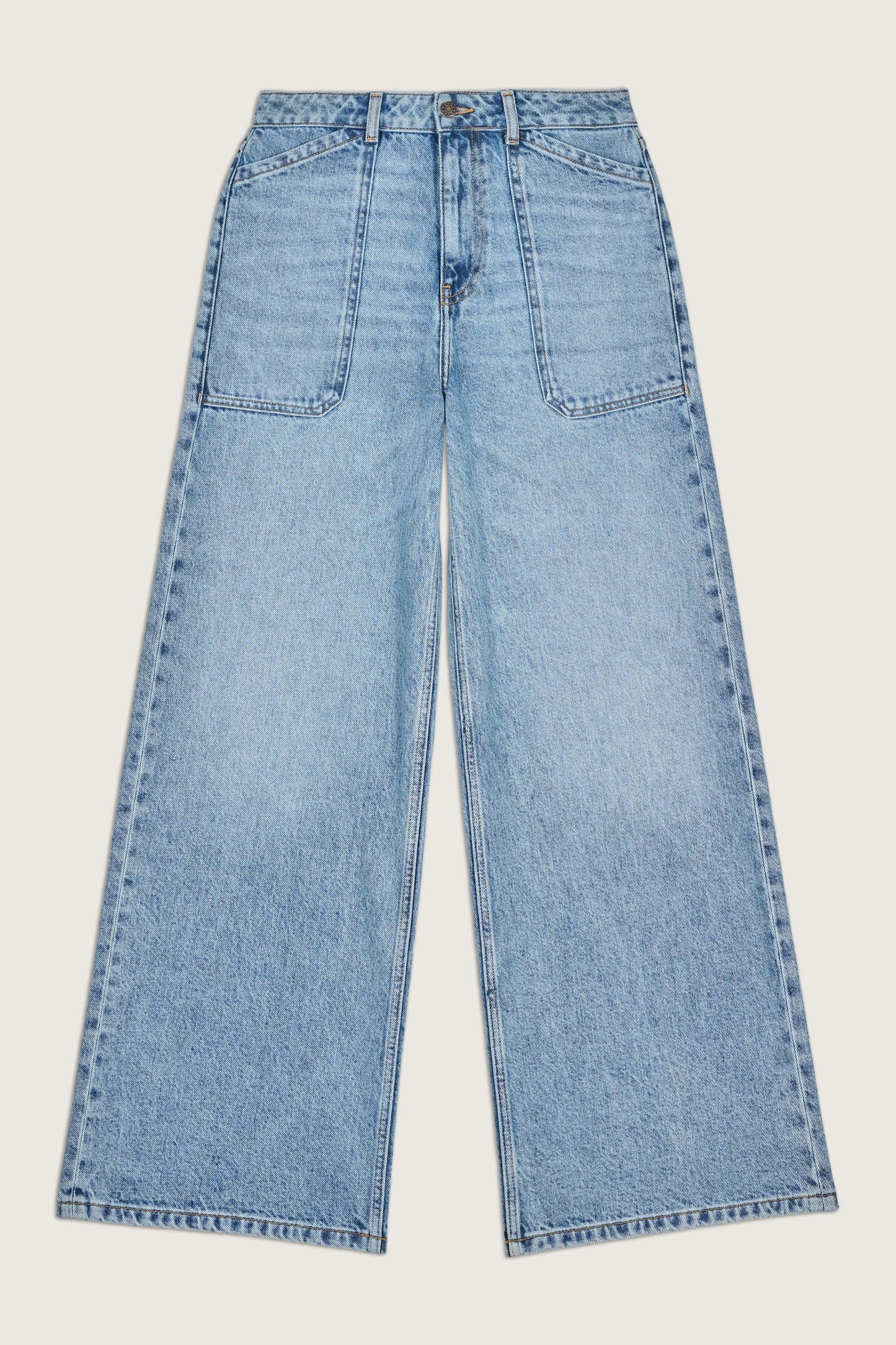 ba&sh Wide-Leg Blue Jeans Mellou Blue