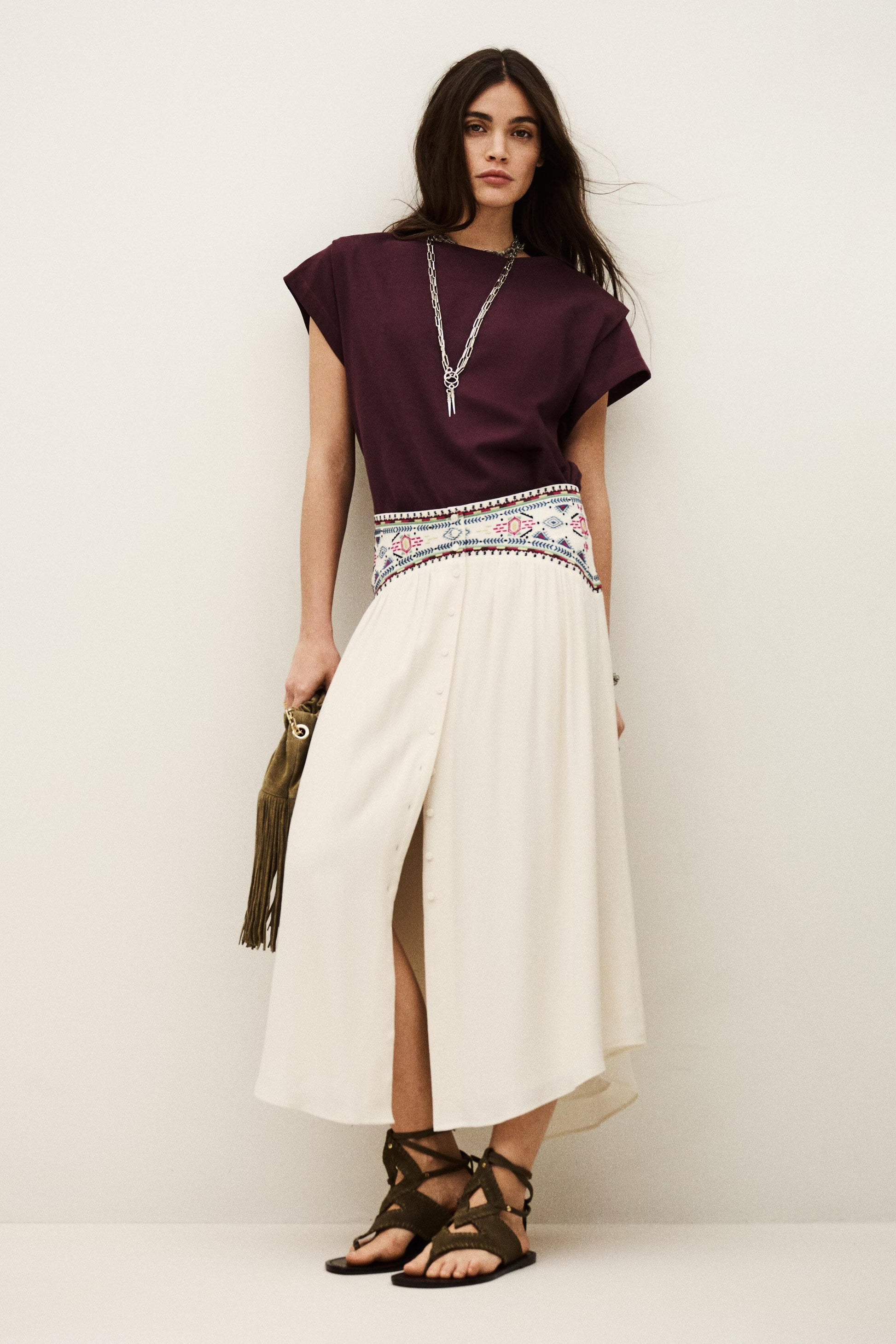 ba&sh Skirt Tilana Off-White