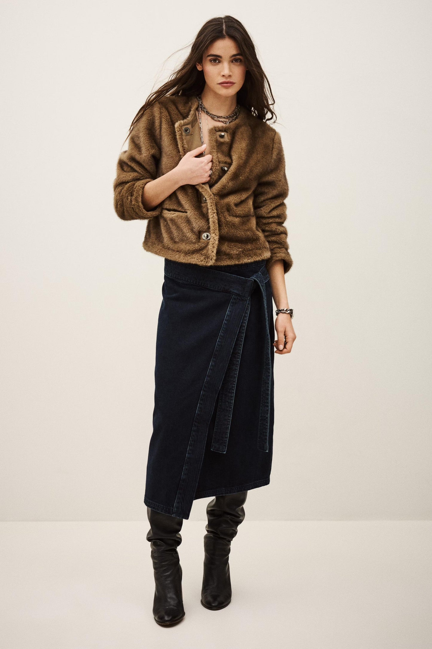 ba&sh Skirt Timy Blue