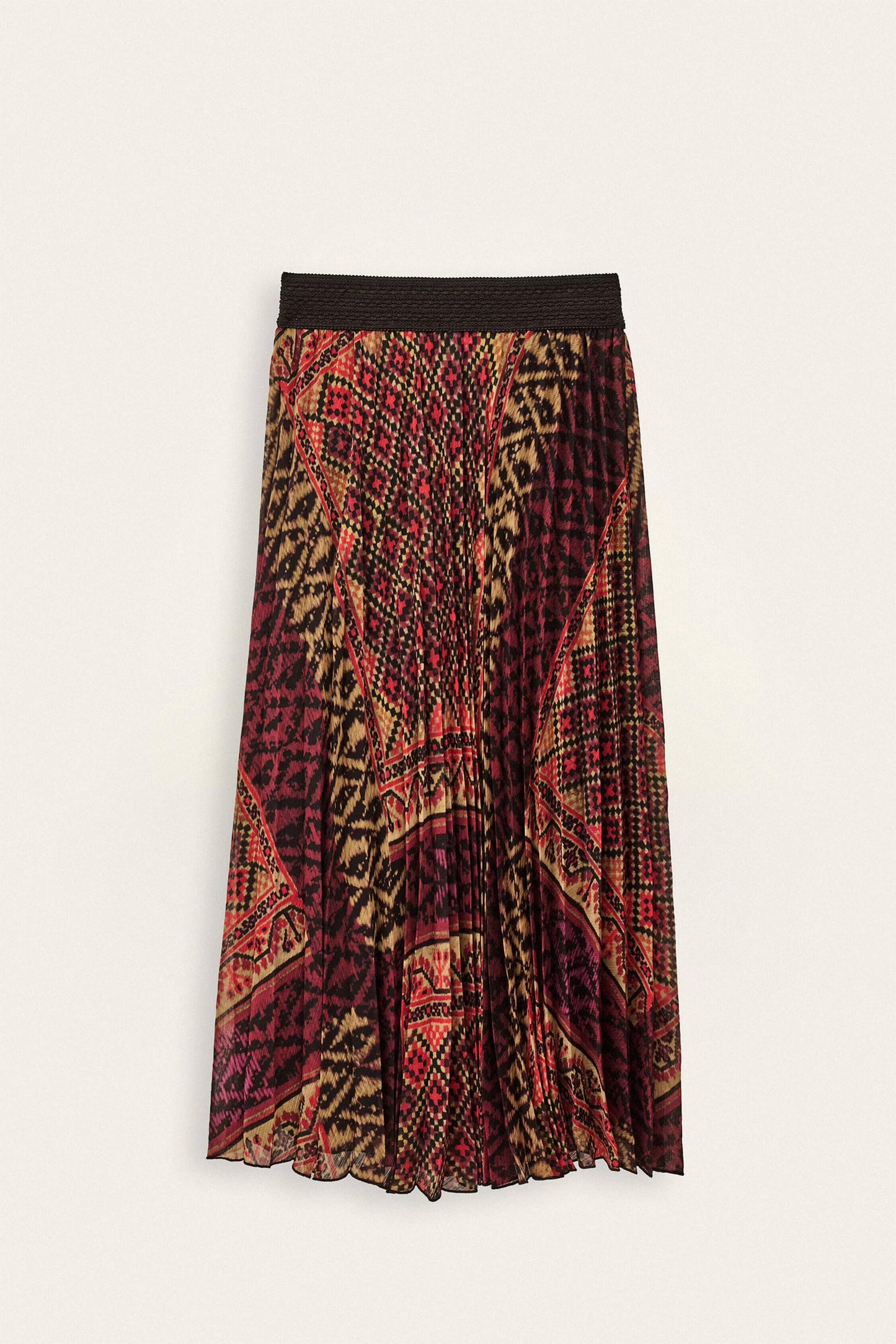 ba&sh Patterned Midi Skirt Olgia Red