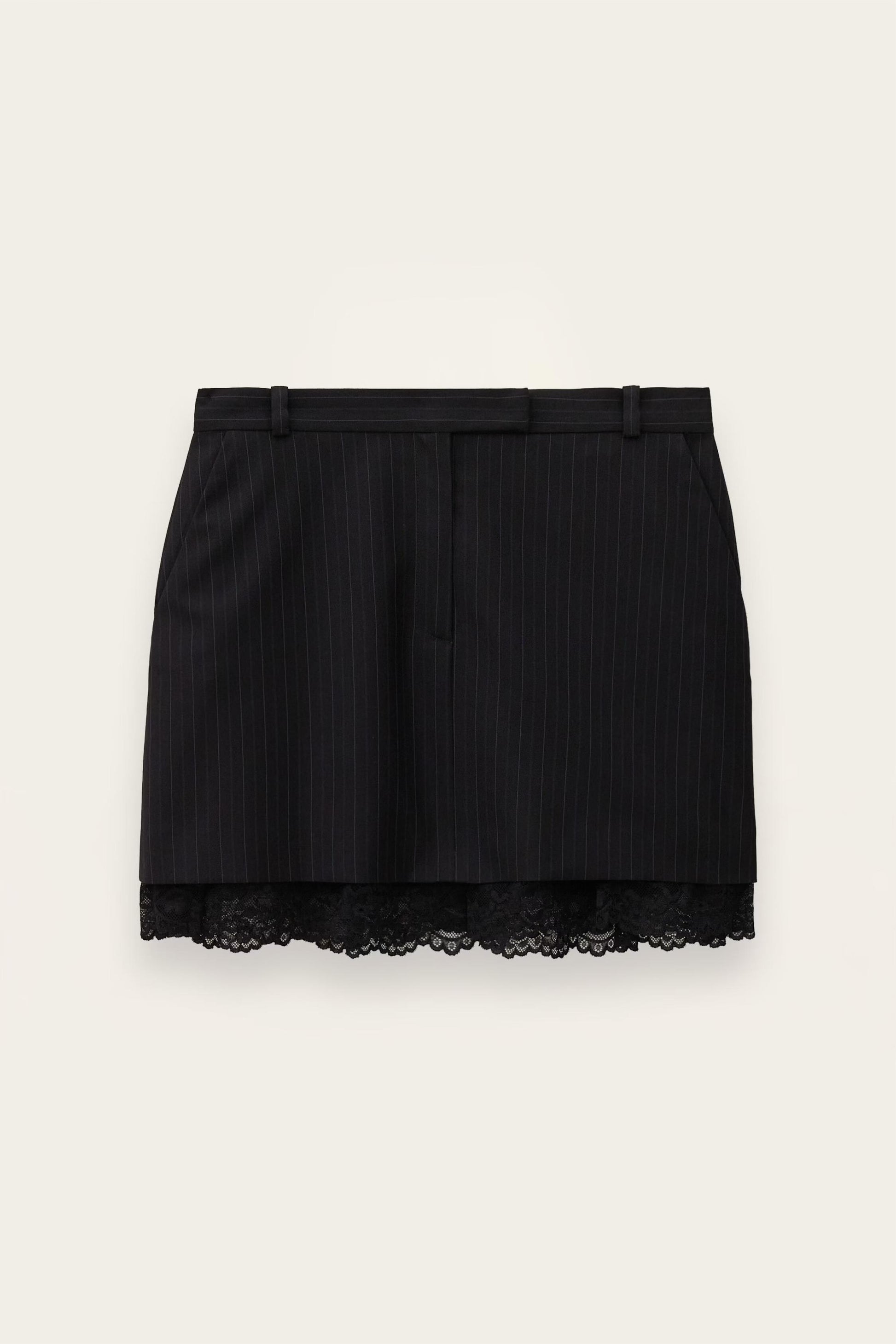 ba&sh Lace Tailored Mini Skirt Cassie Blue
