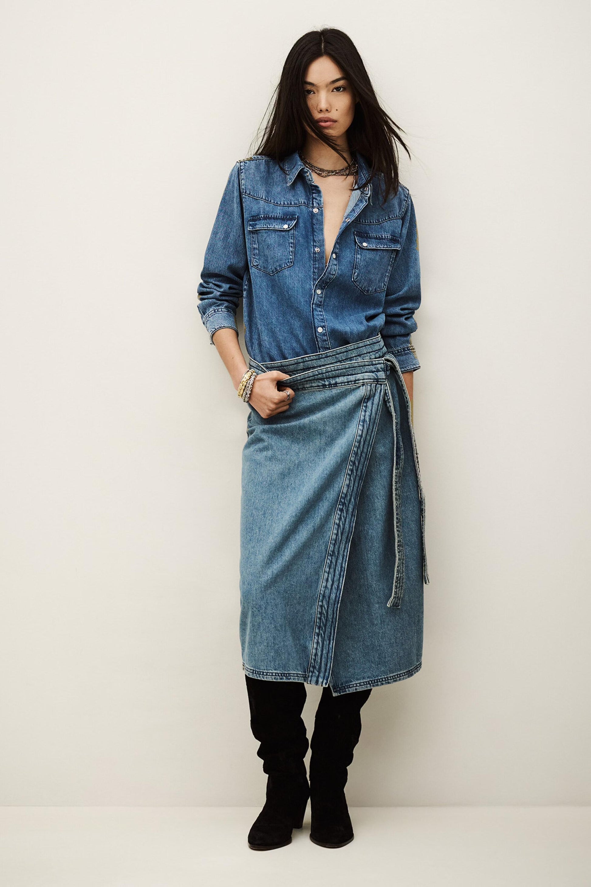 ba&sh Skirt Timy Blue