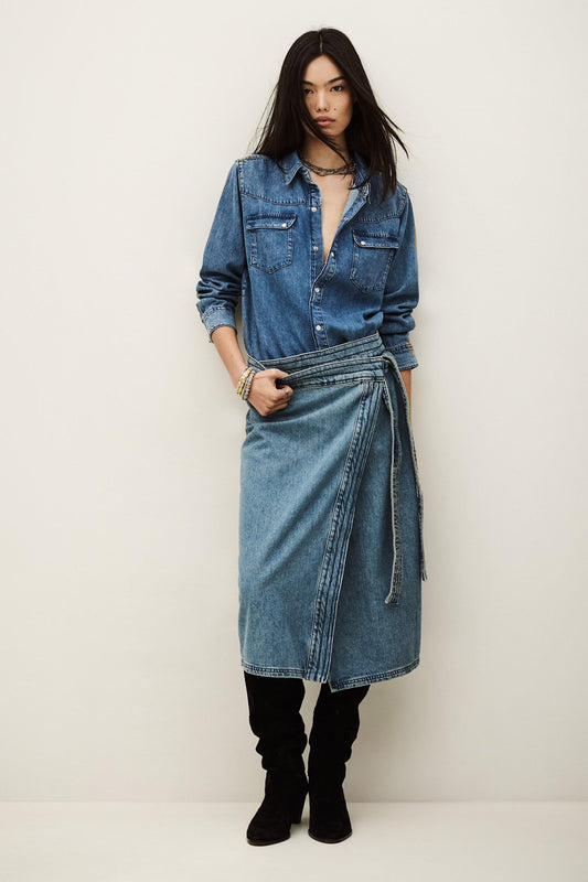 ba&sh Skirt Timy Blue