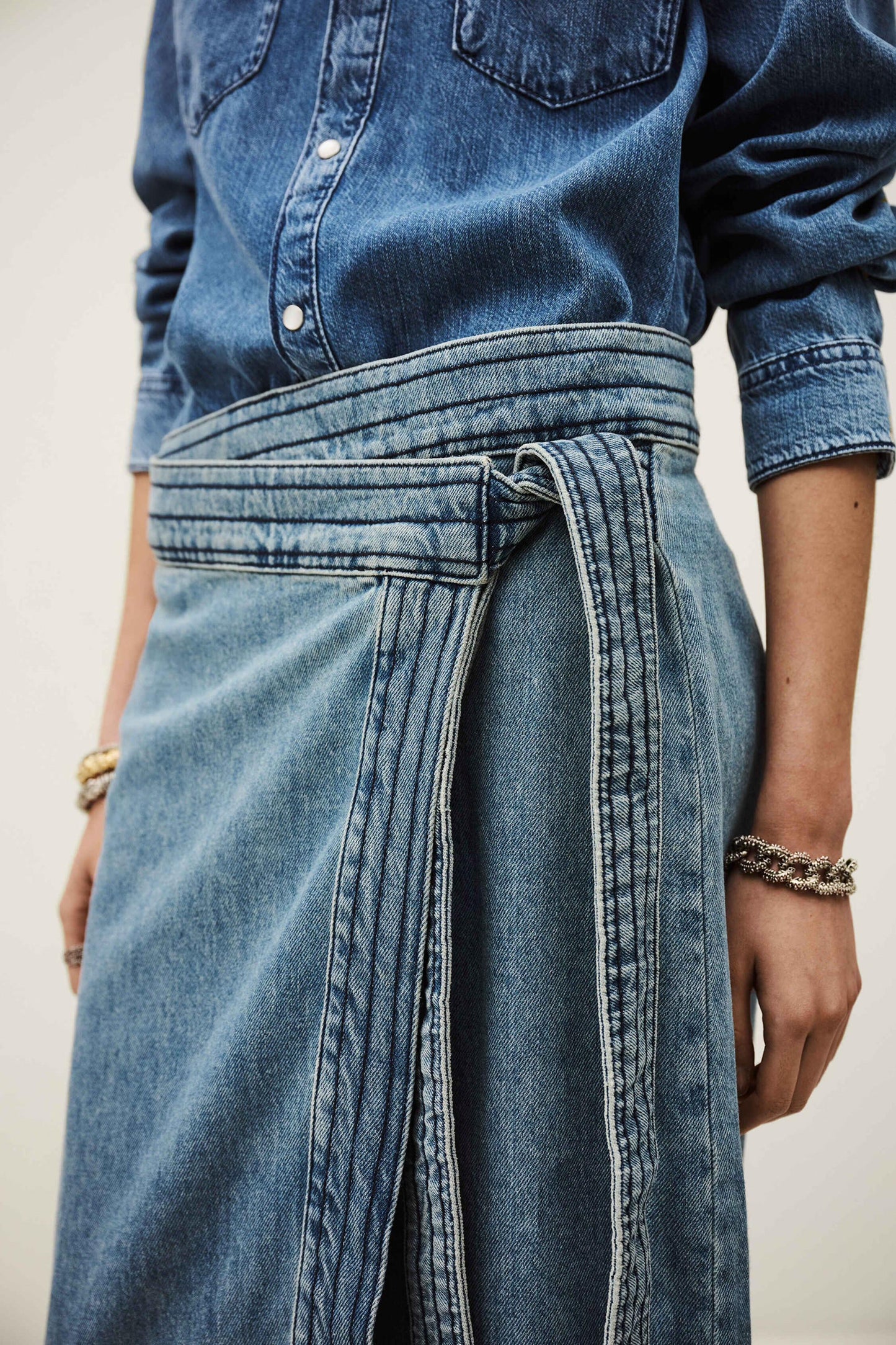 ba&sh Skirt Timy Blue