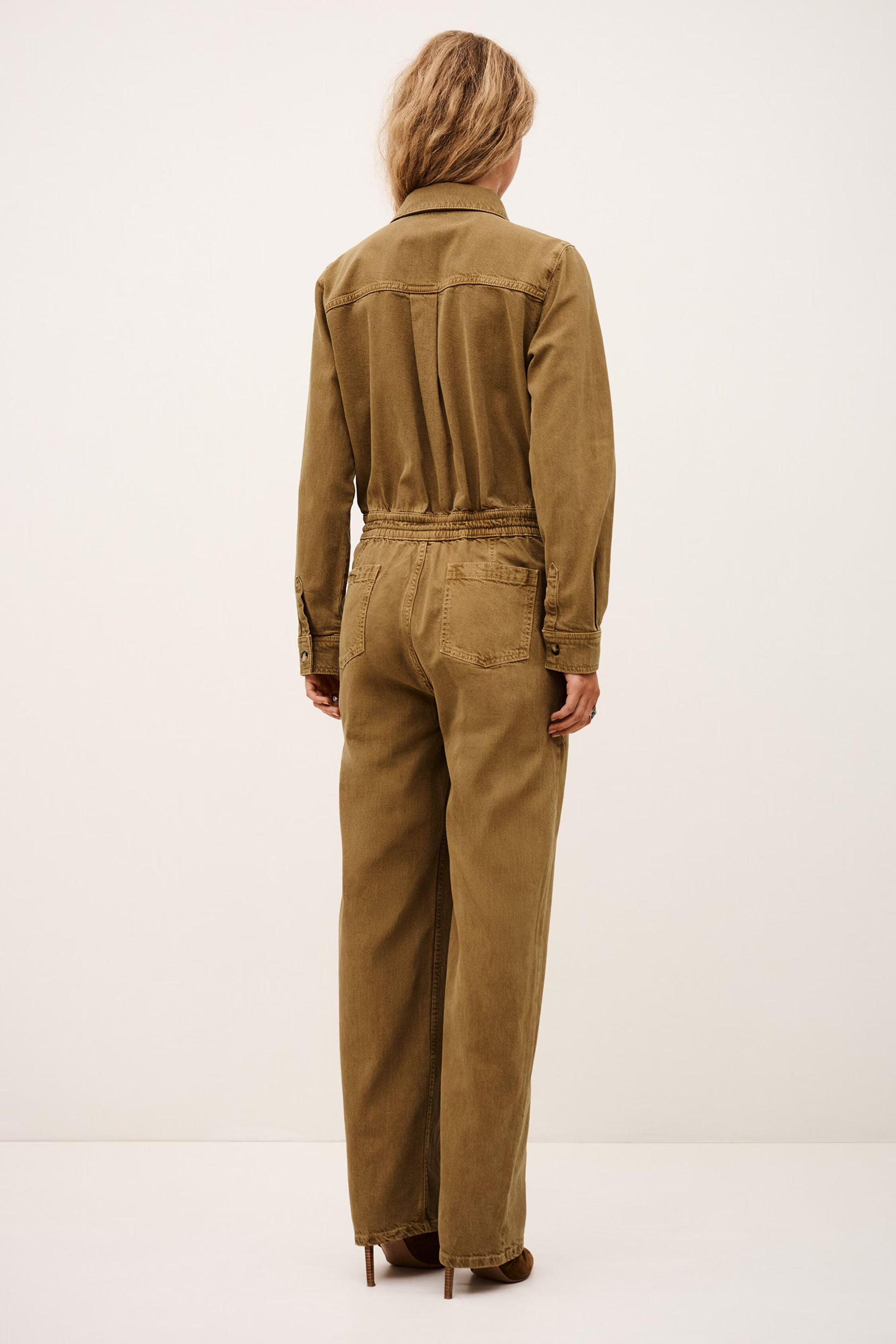 ba&sh Cargo Jumpsuit Fyorella Brown
