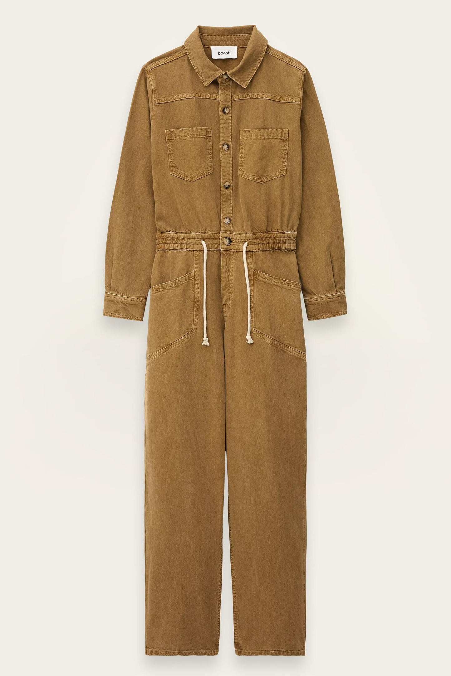 ba&sh Cargo Jumpsuit Fyorella Brown