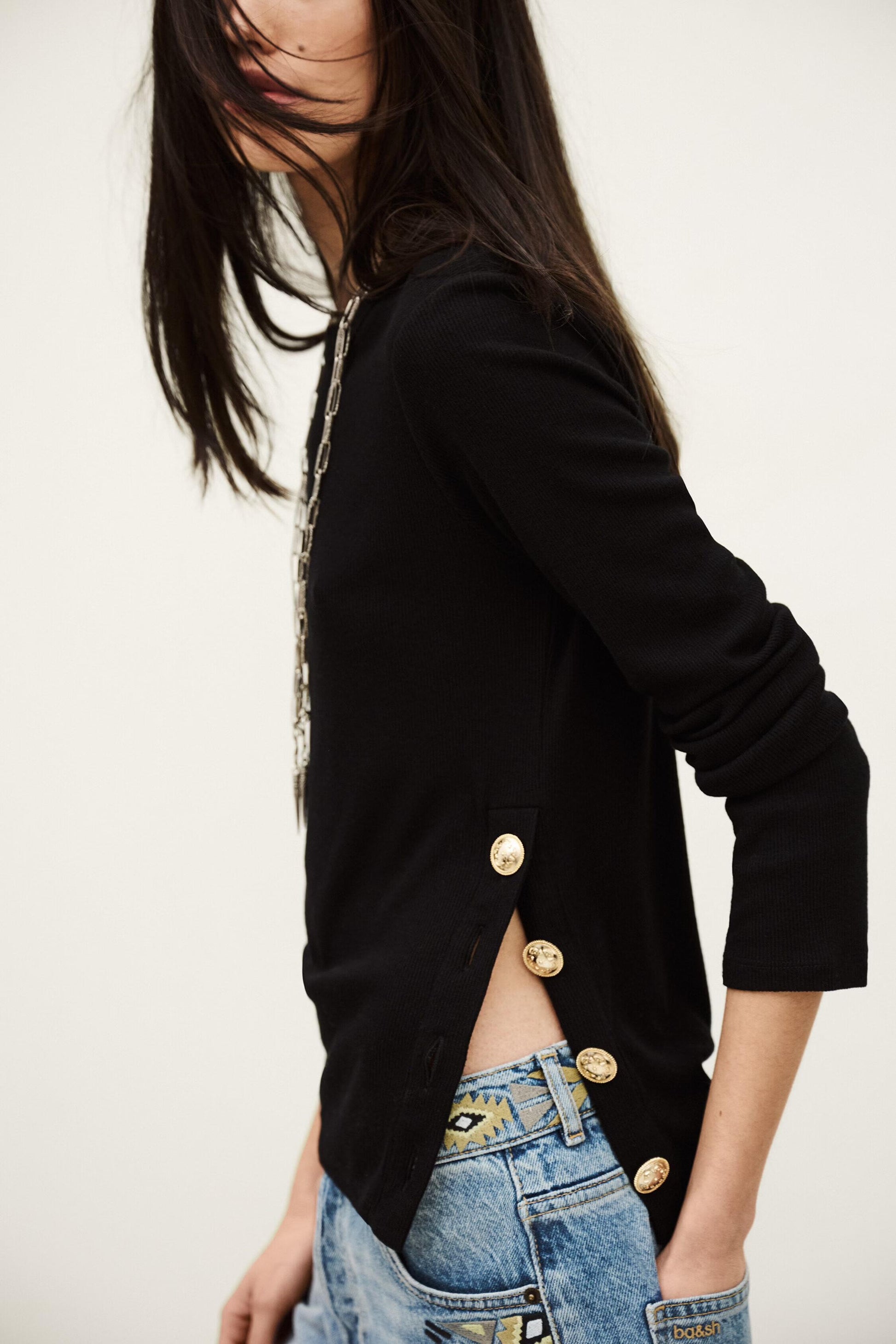 ba&sh T-Shirt Giulia Black
