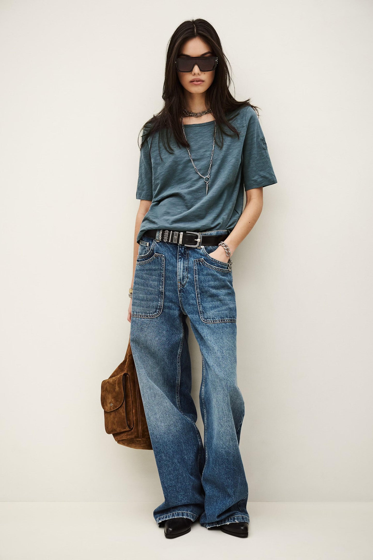 ba&sh T-Shirt Vina Blue