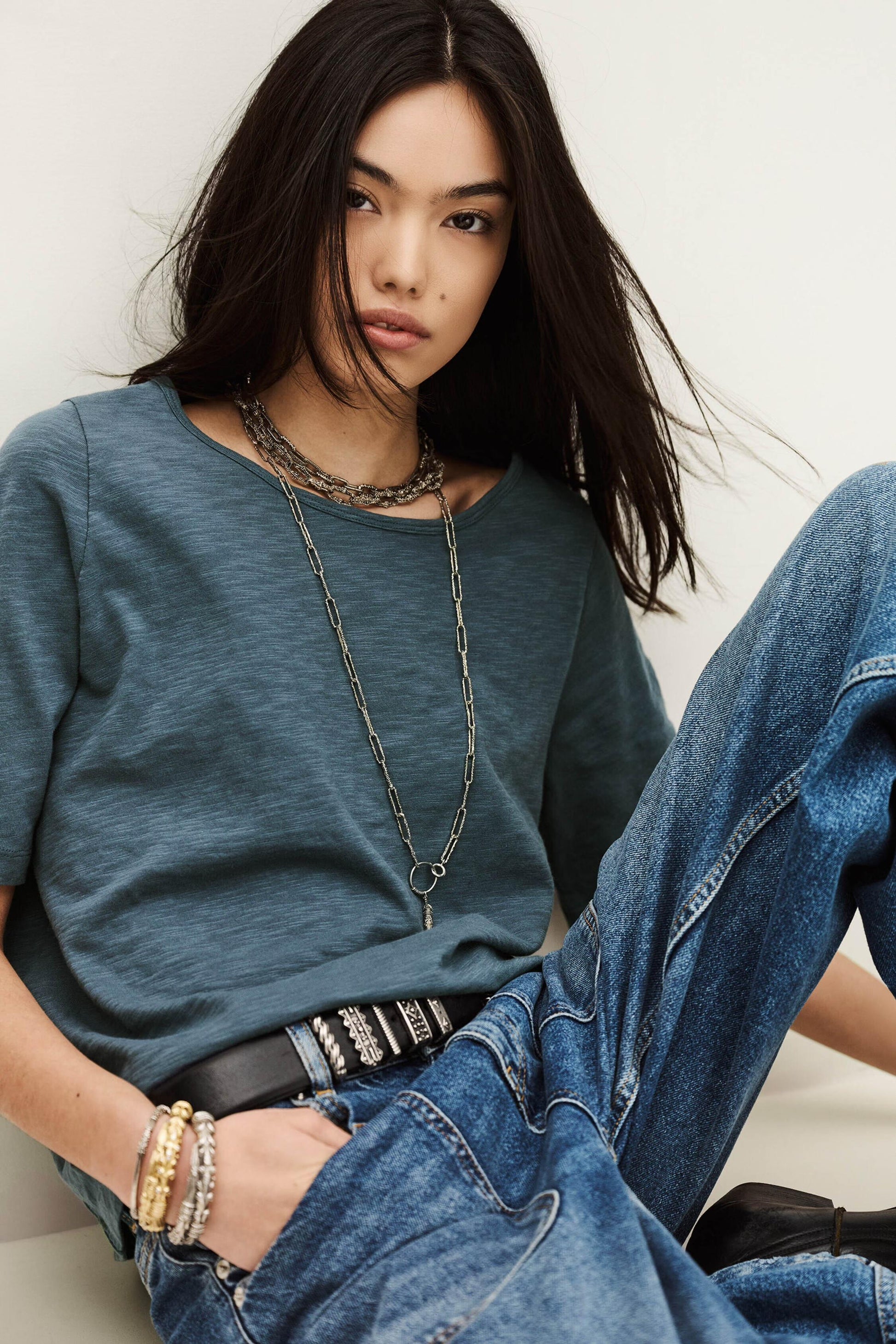 ba&sh T-Shirt Vina Blue