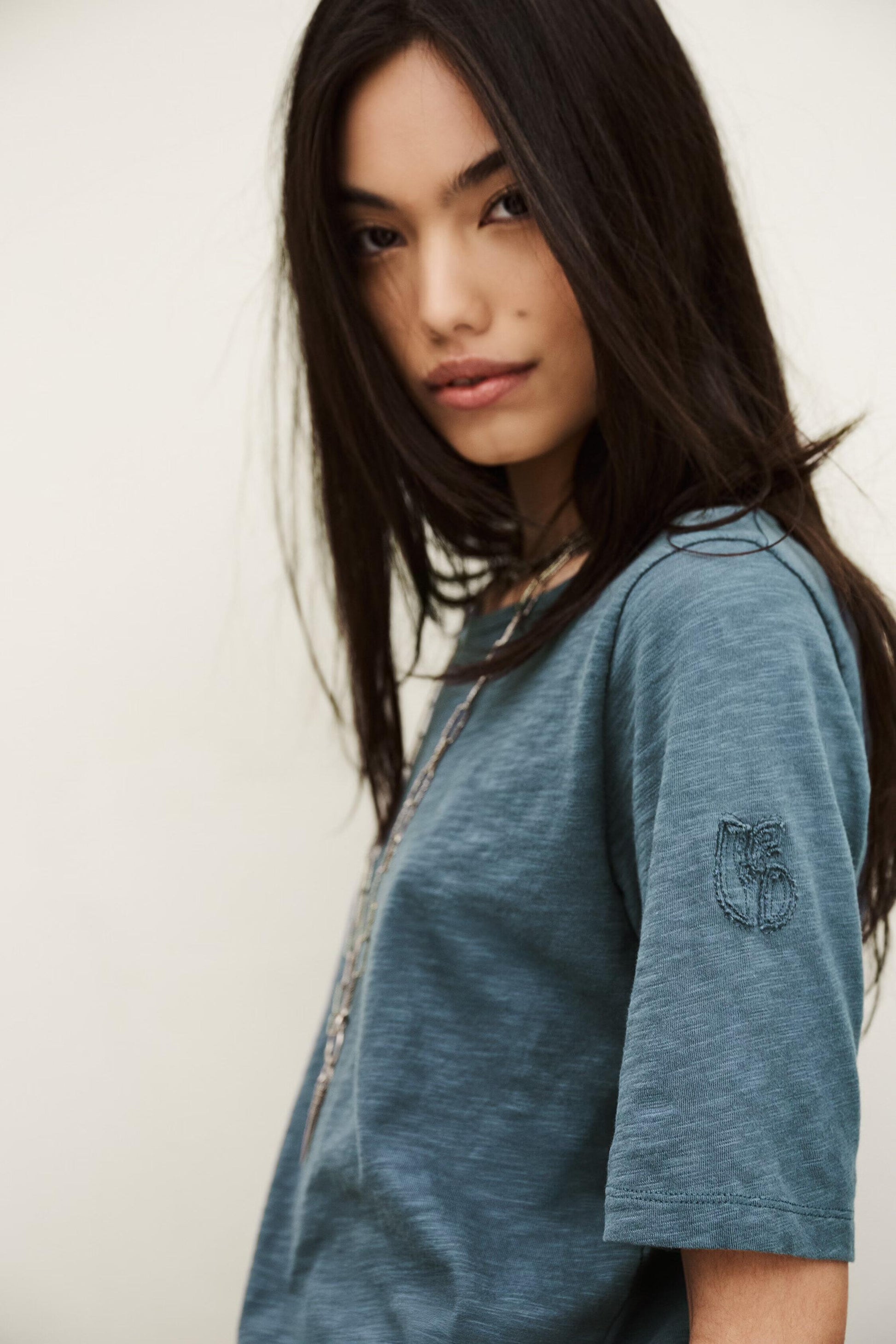 ba&sh T-Shirt Vina Blue