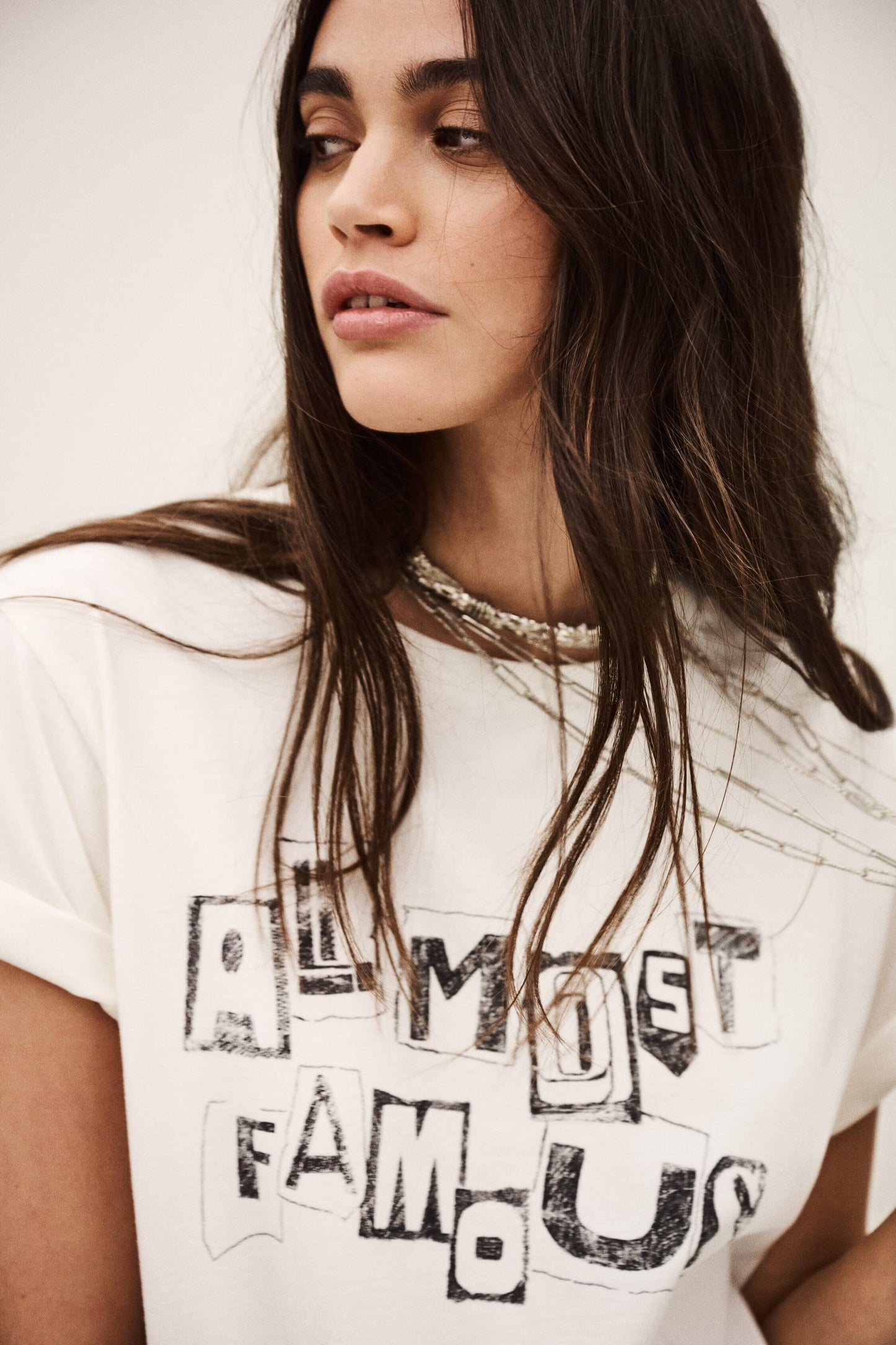 ba&sh Round-Neck T-Shirt Ralfa Off-White