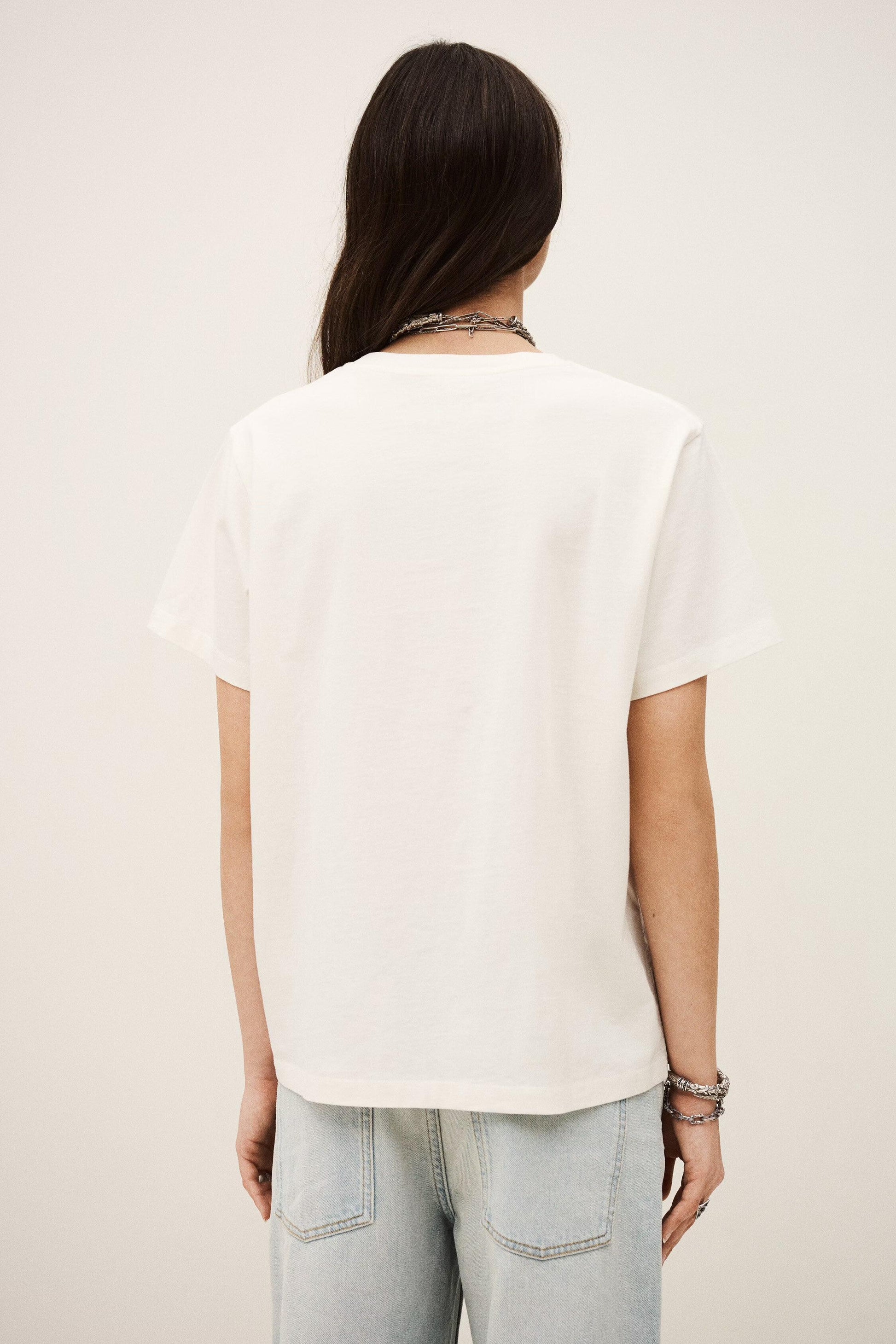 ba&sh Round-Neck T-Shirt Ralfa Off-White