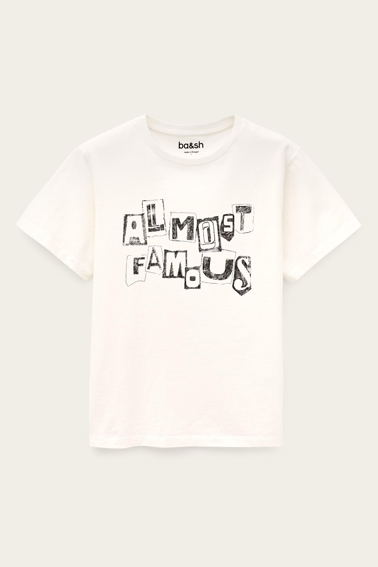 ba&sh Round-Neck T-Shirt Ralfa Off-White