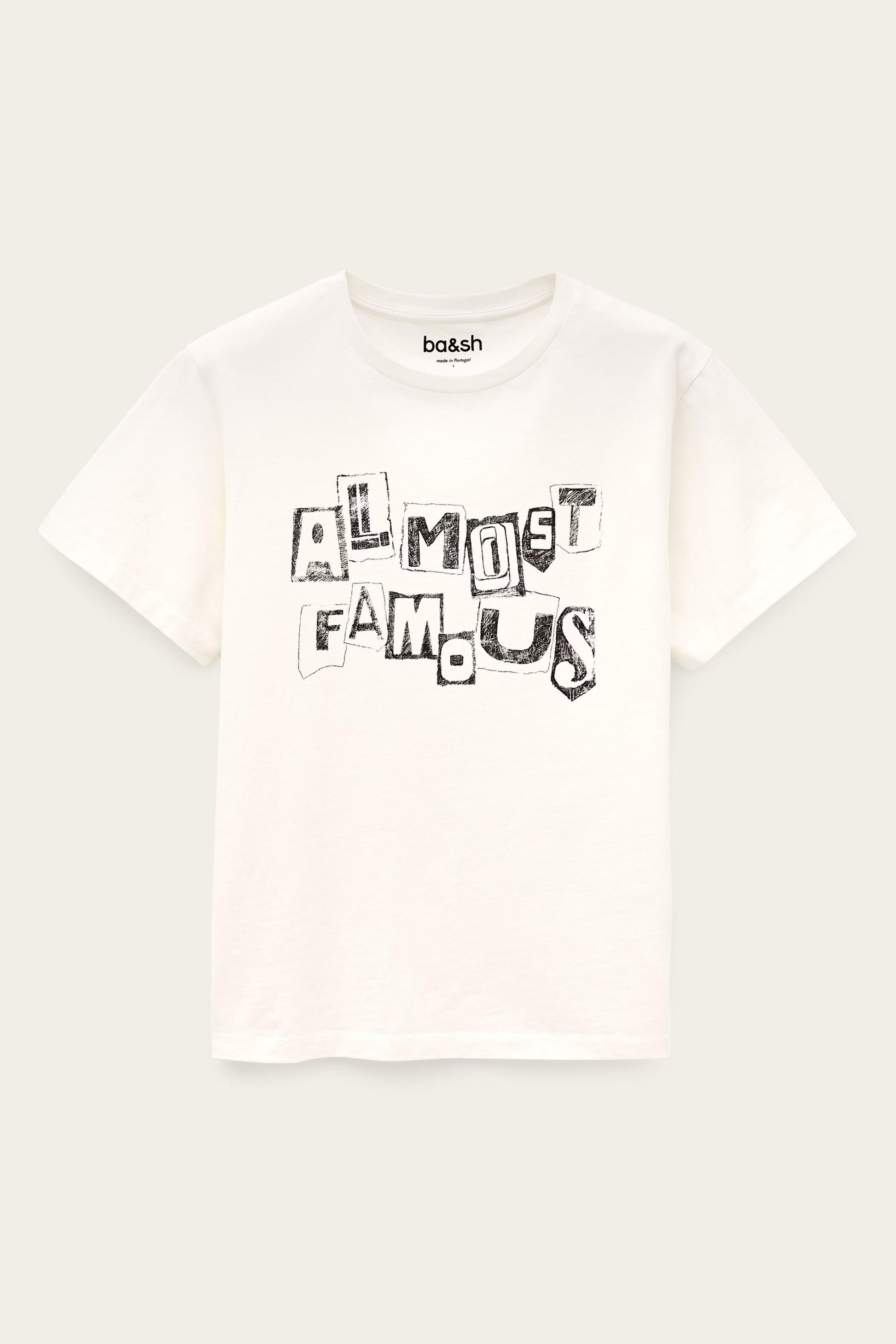 ba&sh Round-Neck T-Shirt Ralfa Off-White