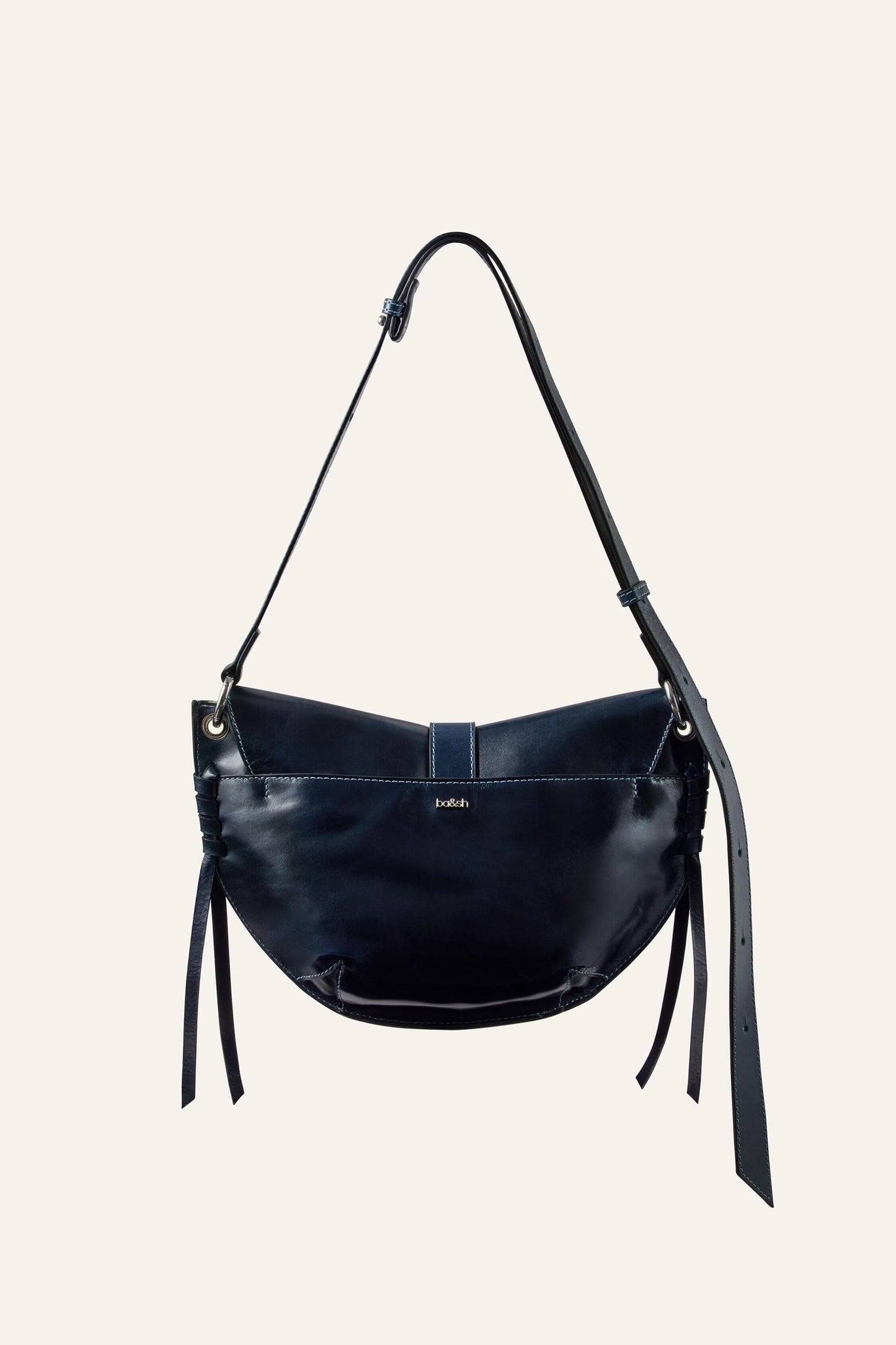 ba&sh Leather Saddle Bag Youyou Blue