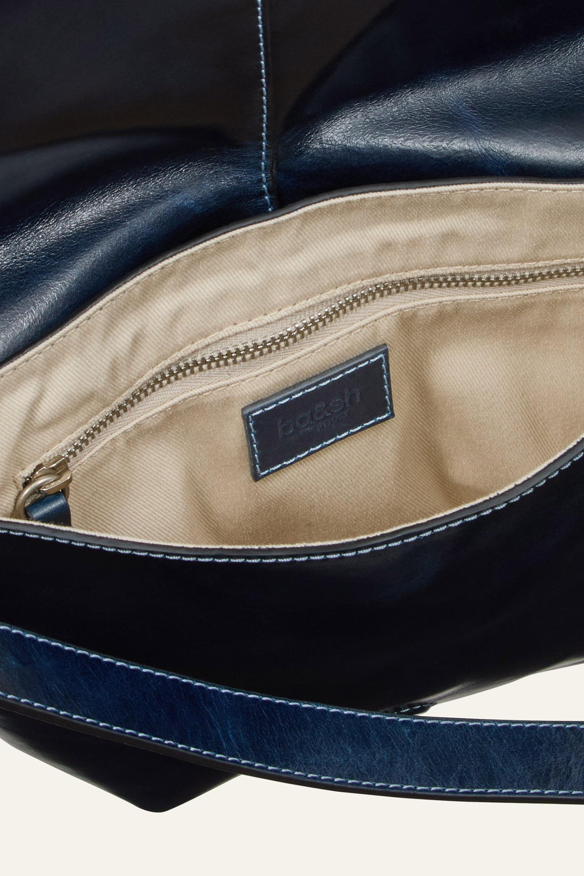 ba&sh Leather Saddle Bag Youyou Blue