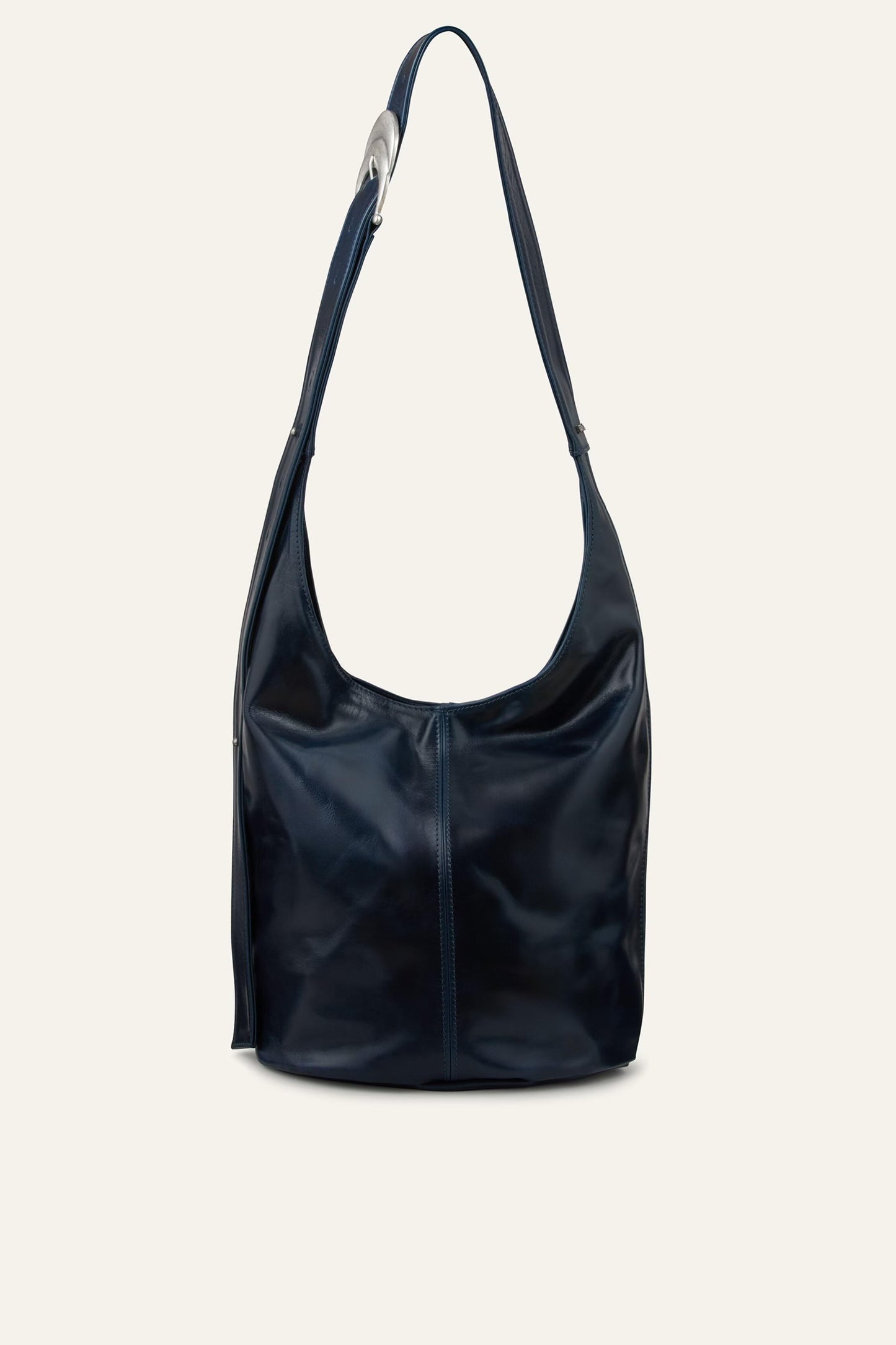 ba&sh Leather Bucket Bag Youyou Blue