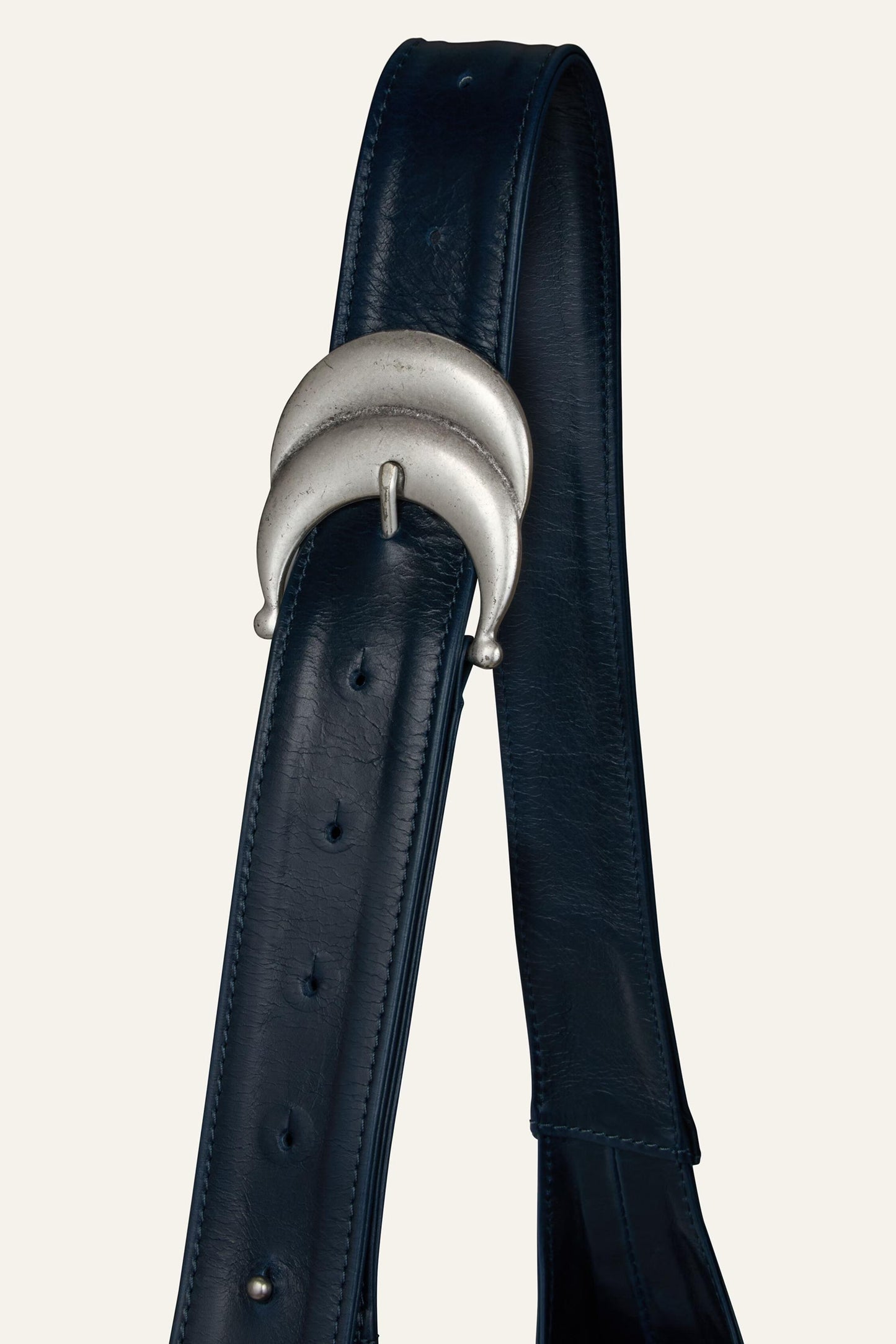 ba&sh Leather Bucket Bag Youyou Blue