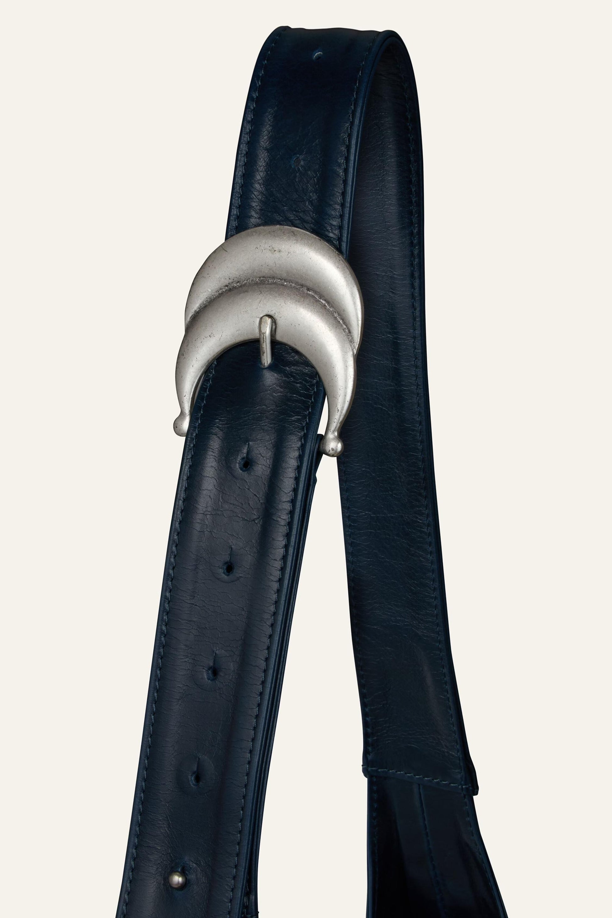 ba&sh Leather Bucket Bag Youyou Blue
