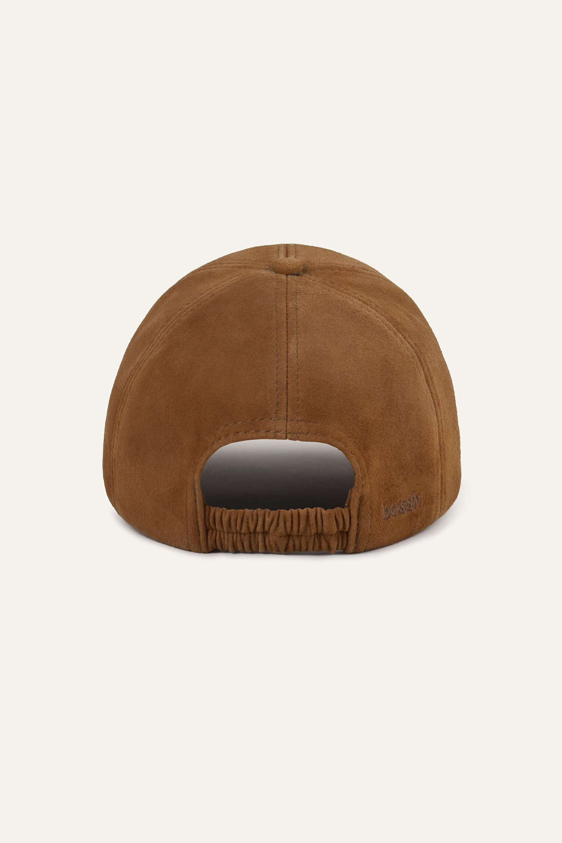 ba&sh Leather Baseball Cap Harsha Brown