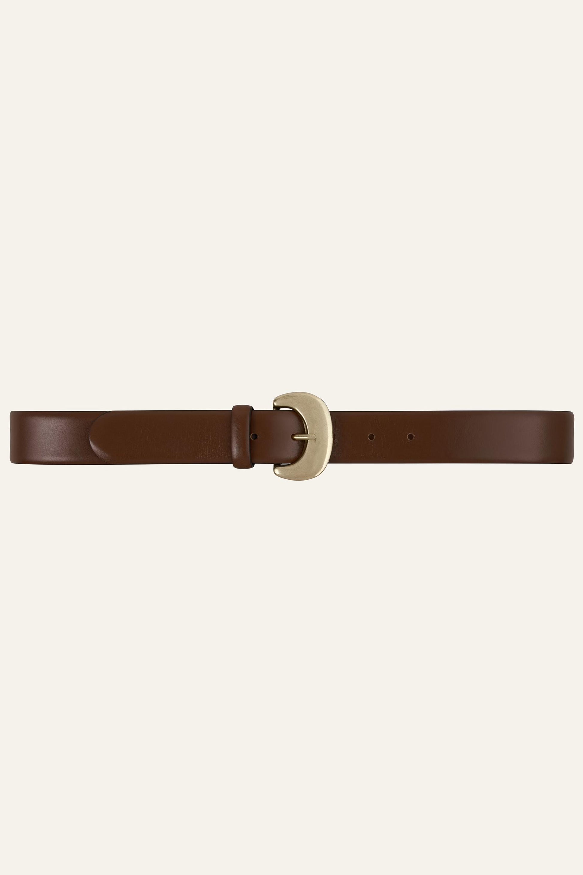 ba&sh Leather Belt Brad Brown