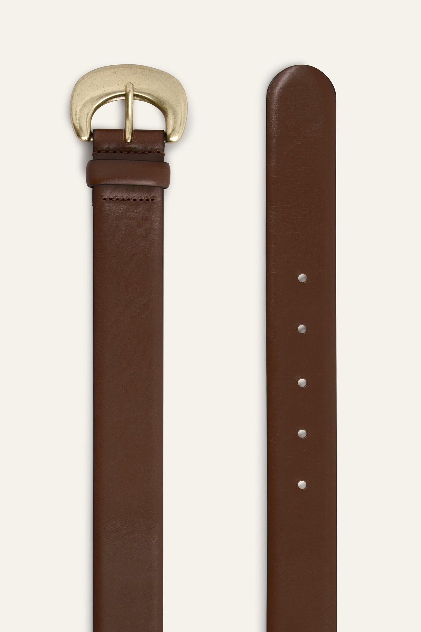 ba&sh Leather Belt Brad Brown