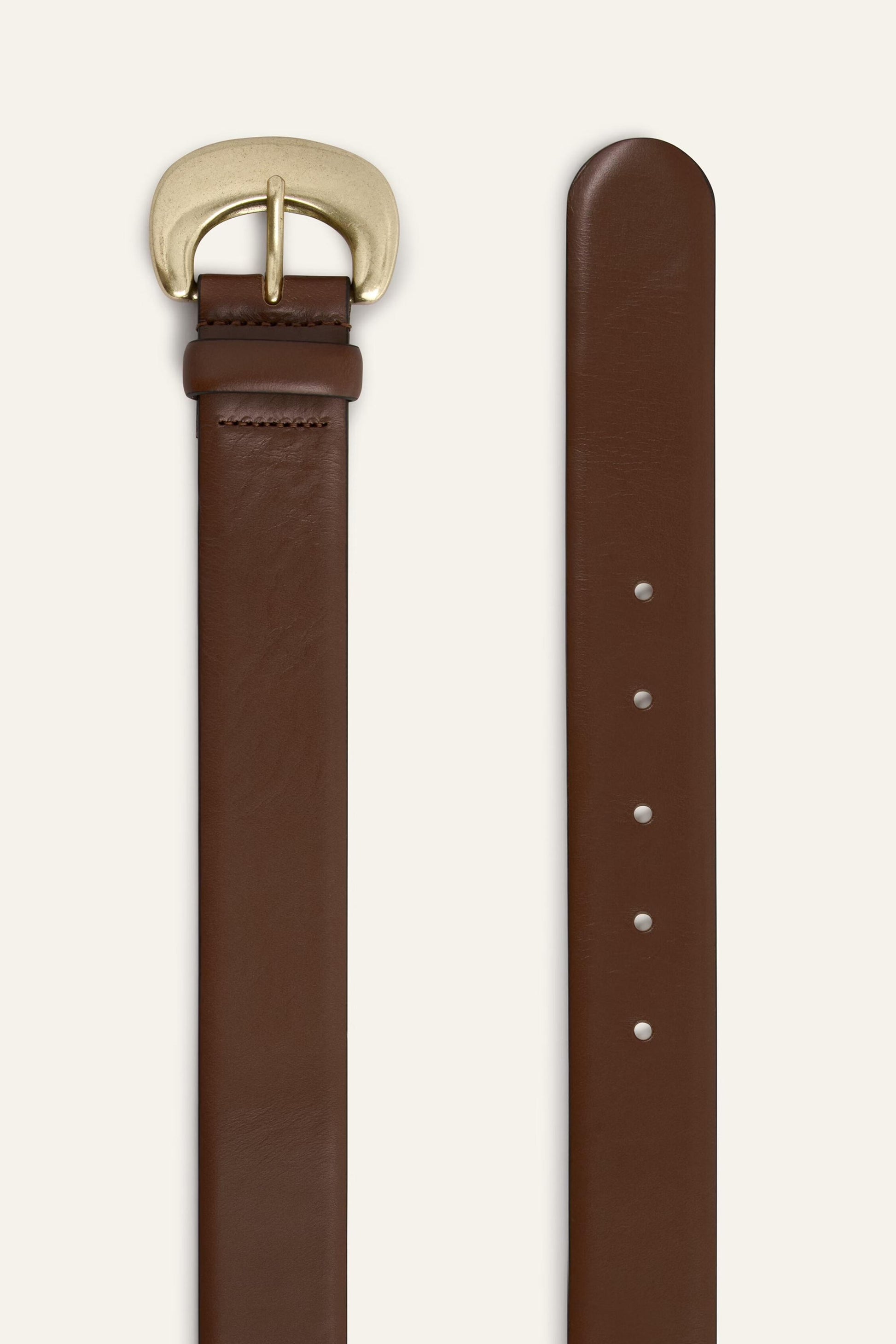 ba&sh Leather Belt Brad Brown