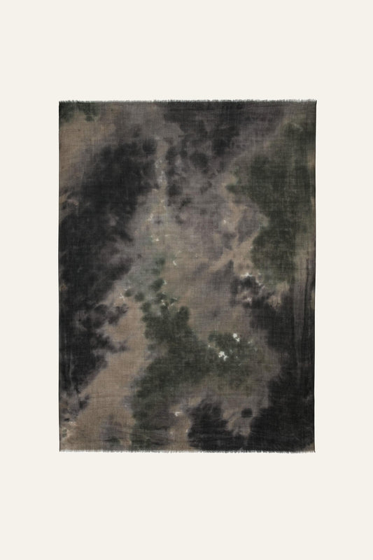 ba&sh Wool And Silk Scarf Sofia Green