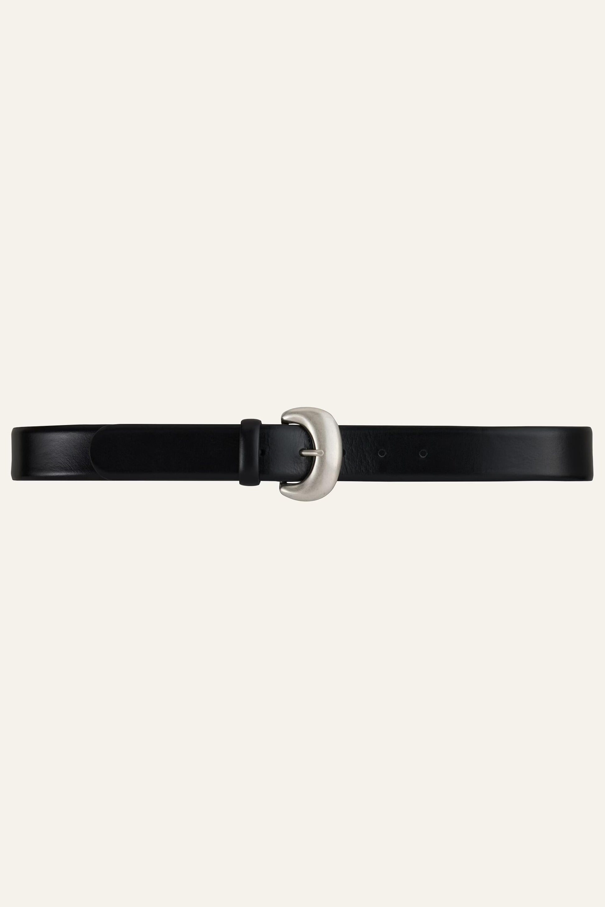ba&sh Leather Belt Brad Black