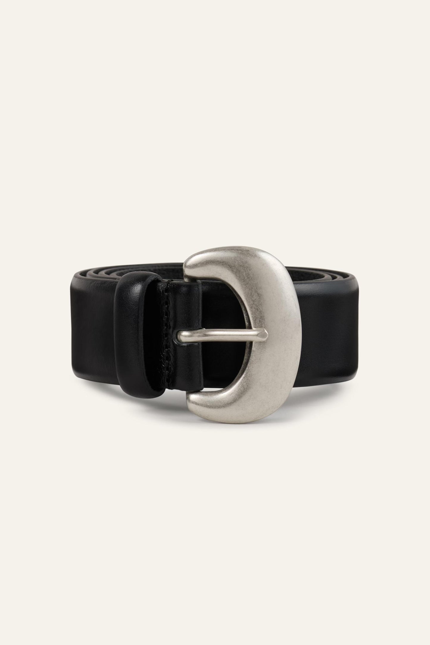 ba&sh Leather Belt Brad Black