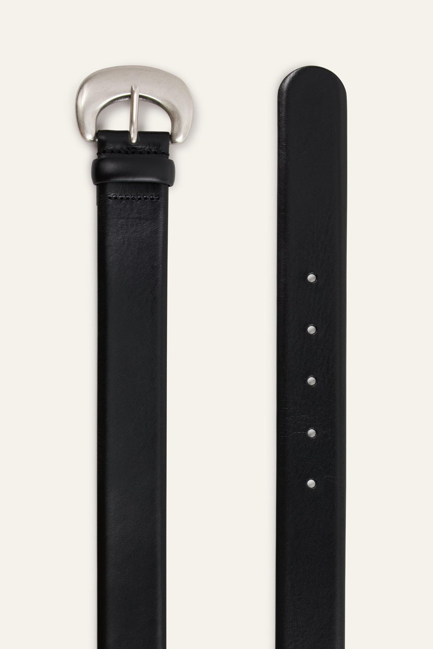 ba&sh Leather Belt Brad Black