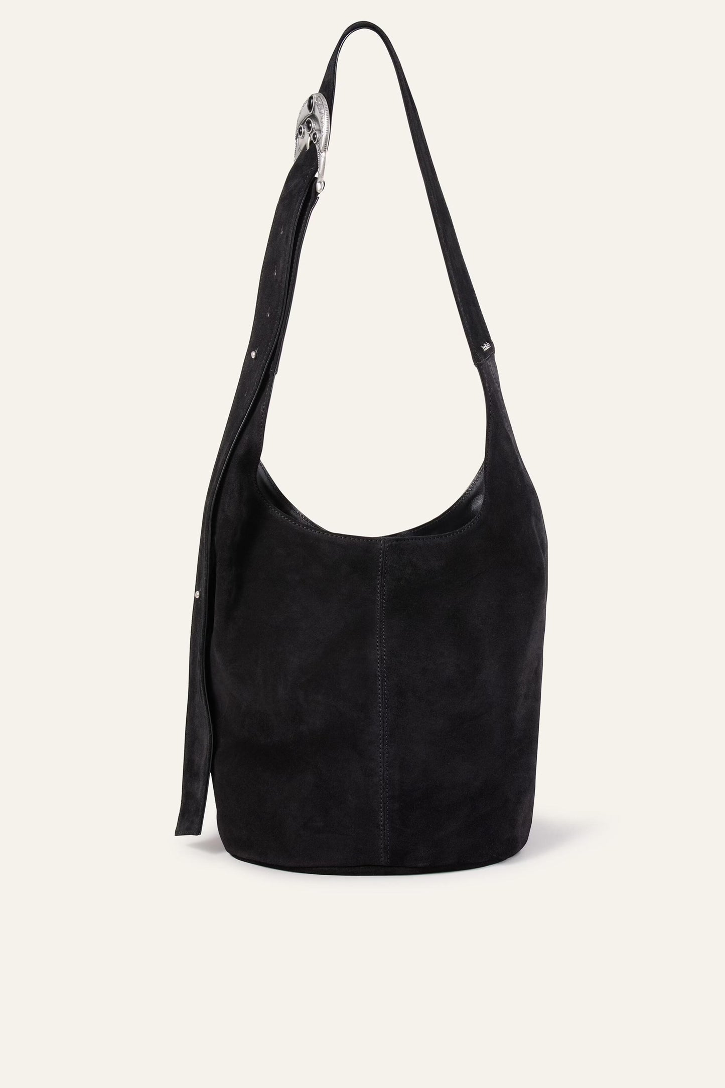 ba&sh Leather Bucket Bag Youyou Black