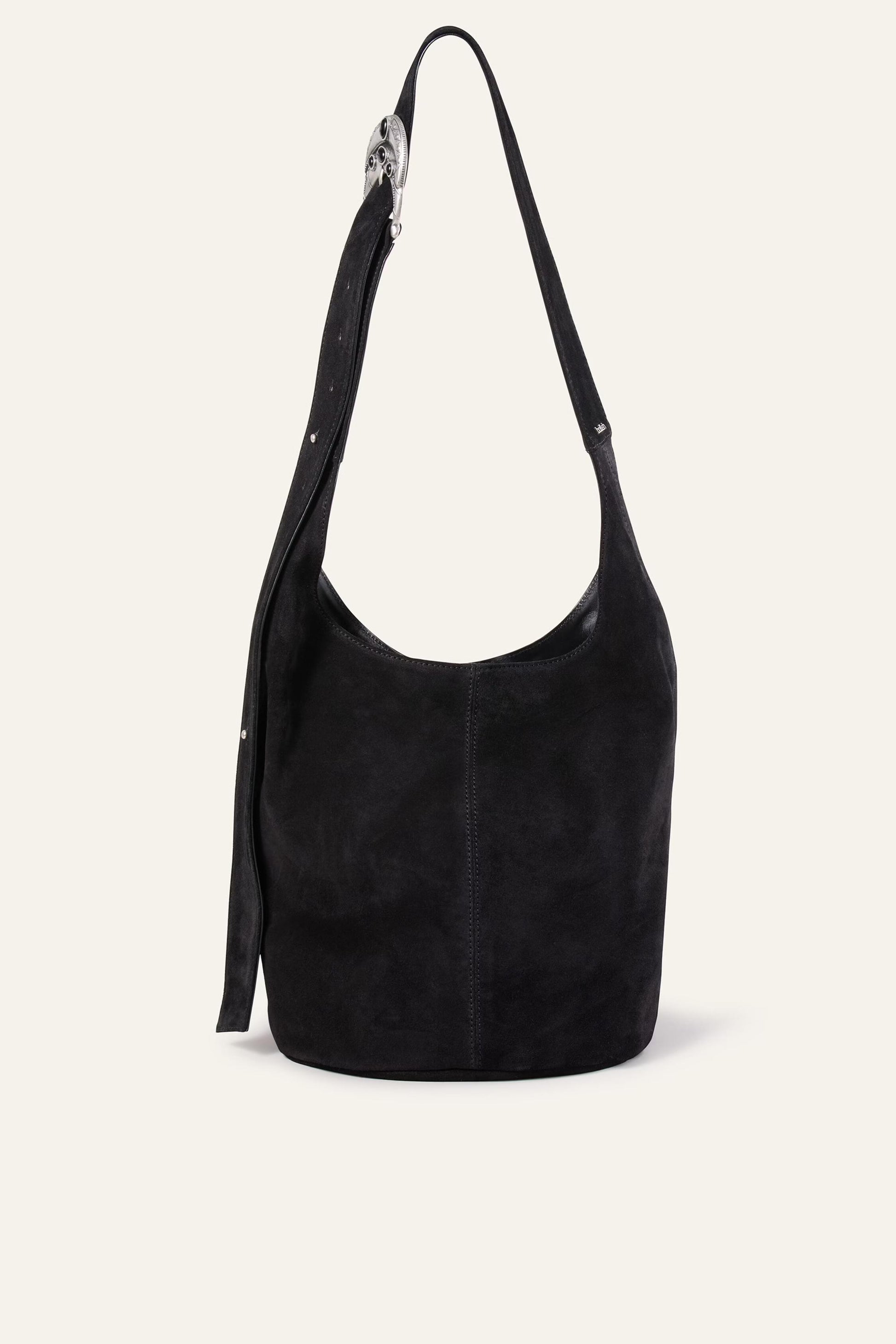 ba&sh Leather Bucket Bag Youyou Black