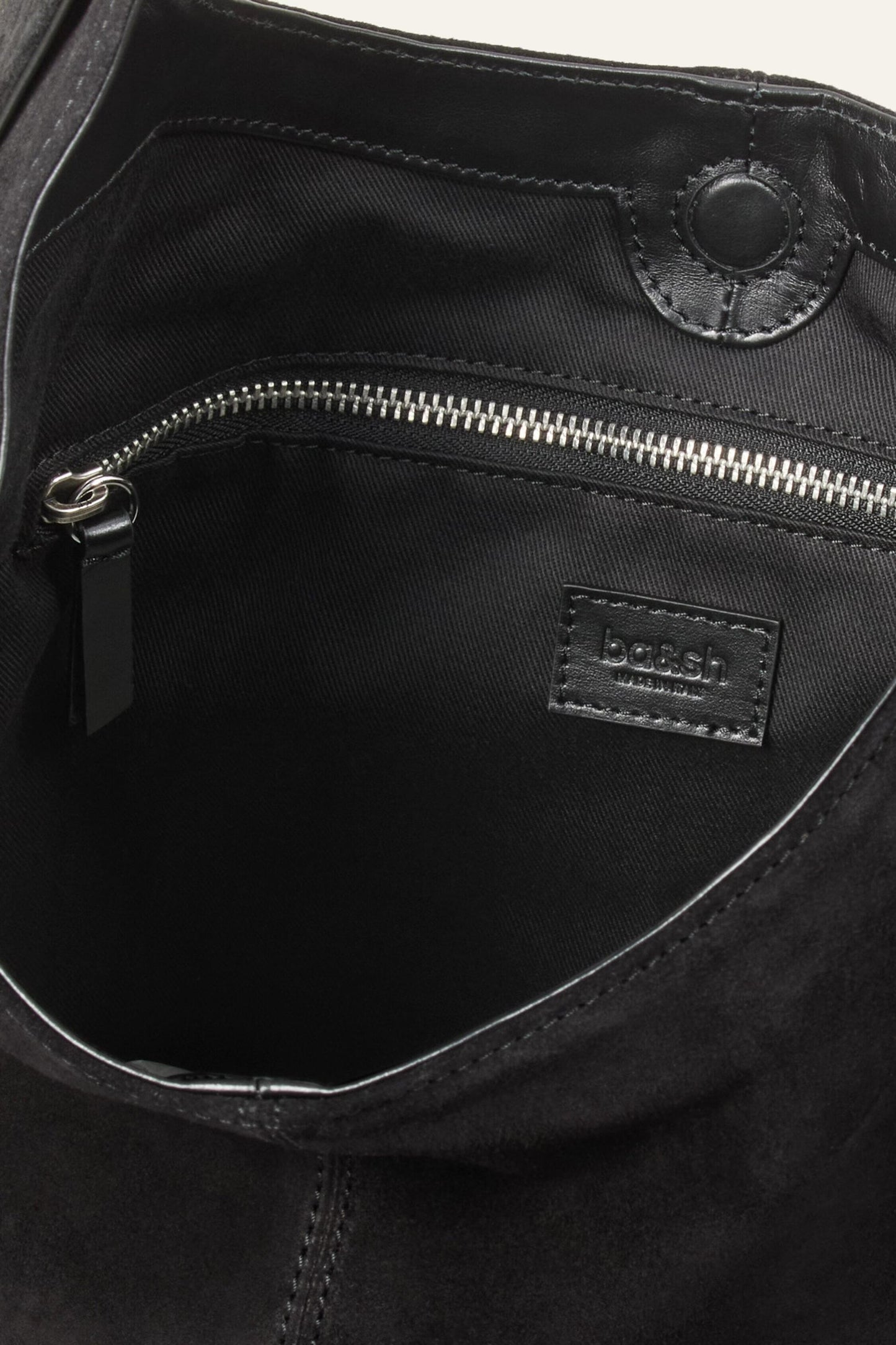 ba&sh Leather Bucket Bag Youyou Black