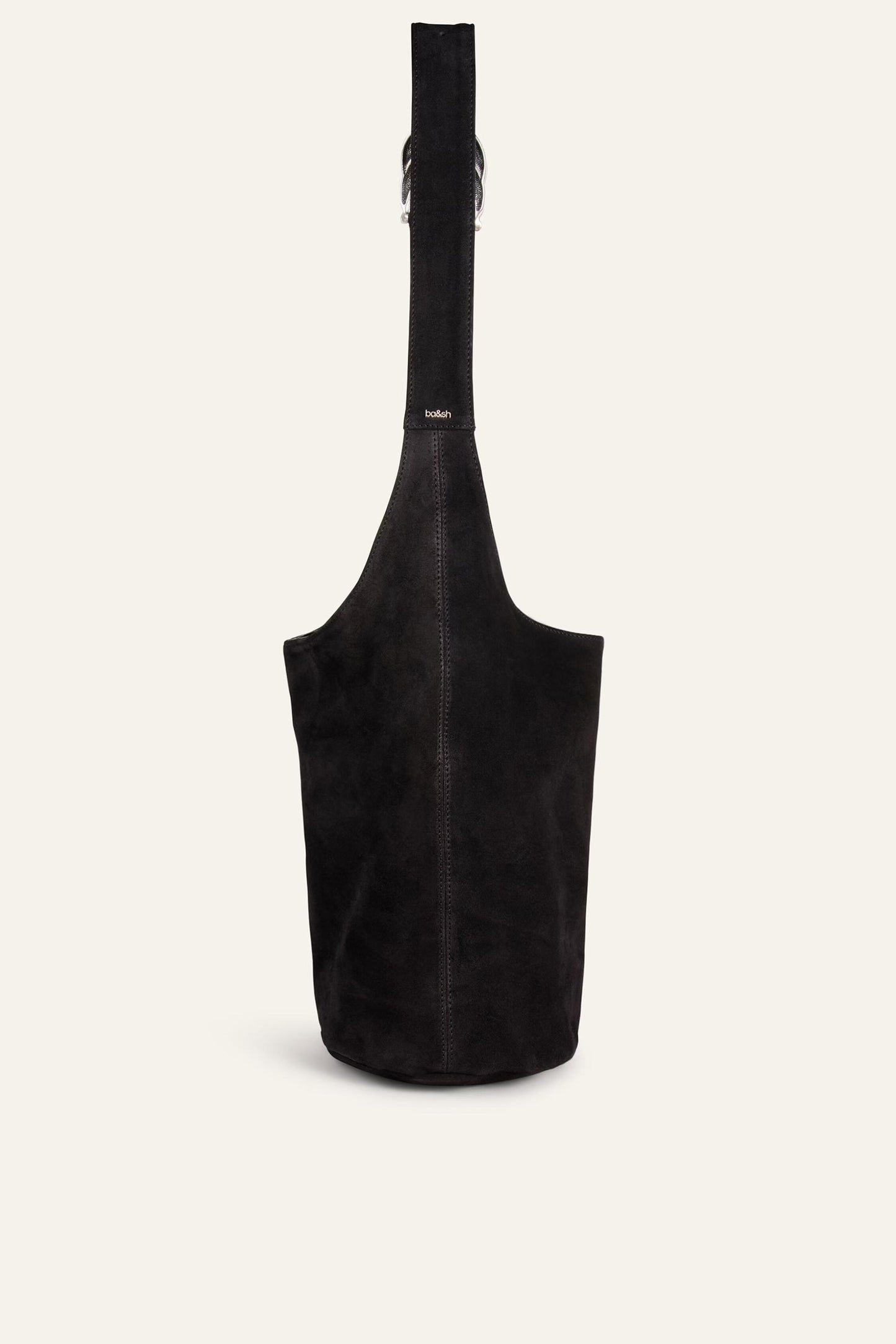 ba&sh Leather Bucket Bag Youyou Black