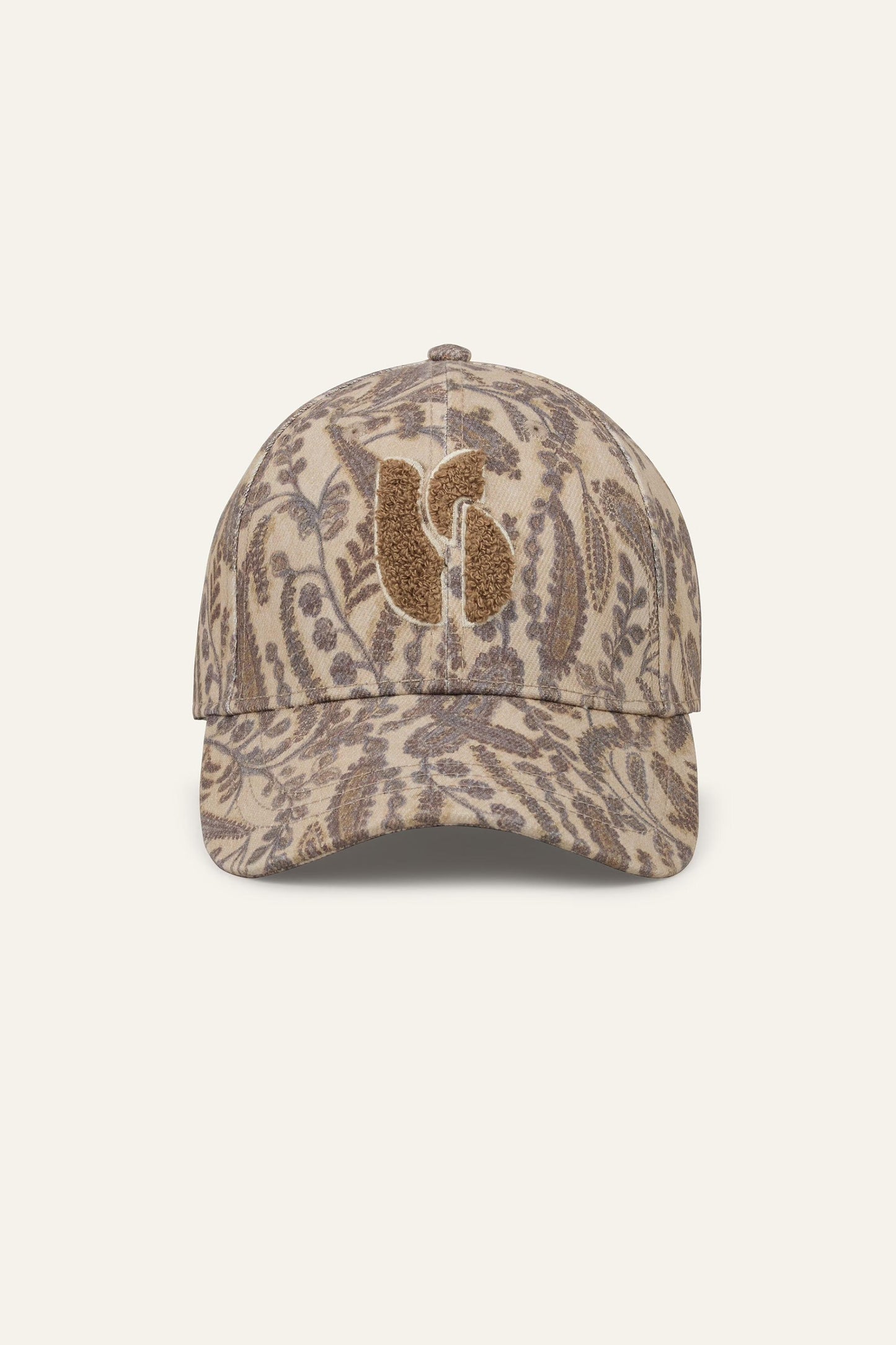ba&sh Patterned Cotton Baseball Cap Hari Off-White