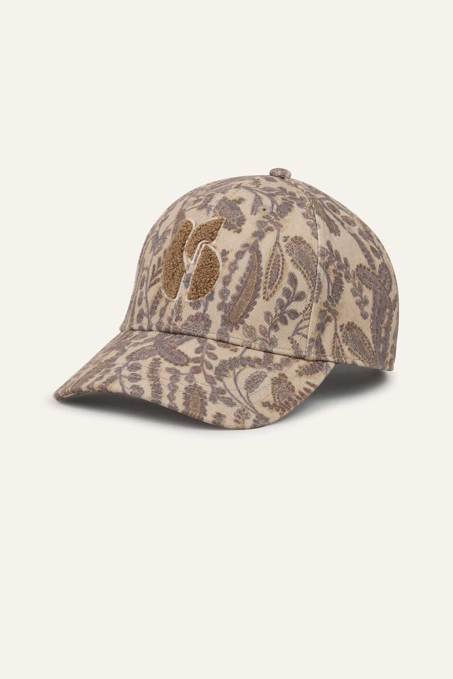 ba&sh Patterned Cotton Baseball Cap Hari Off-White