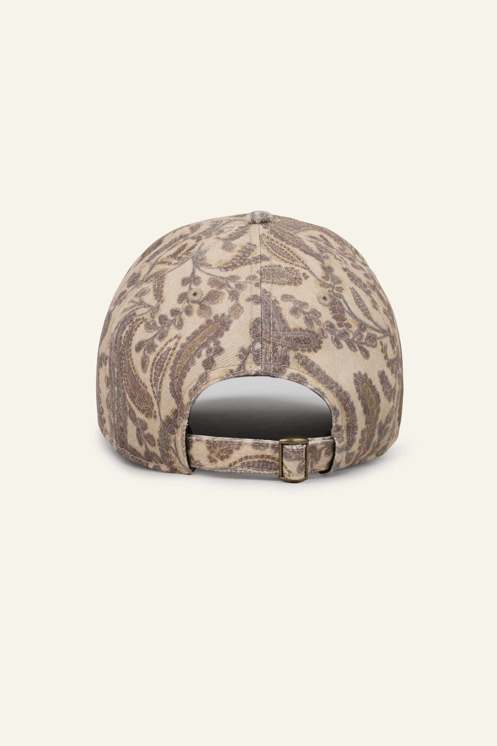 ba&sh Patterned Cotton Baseball Cap Hari Off-White