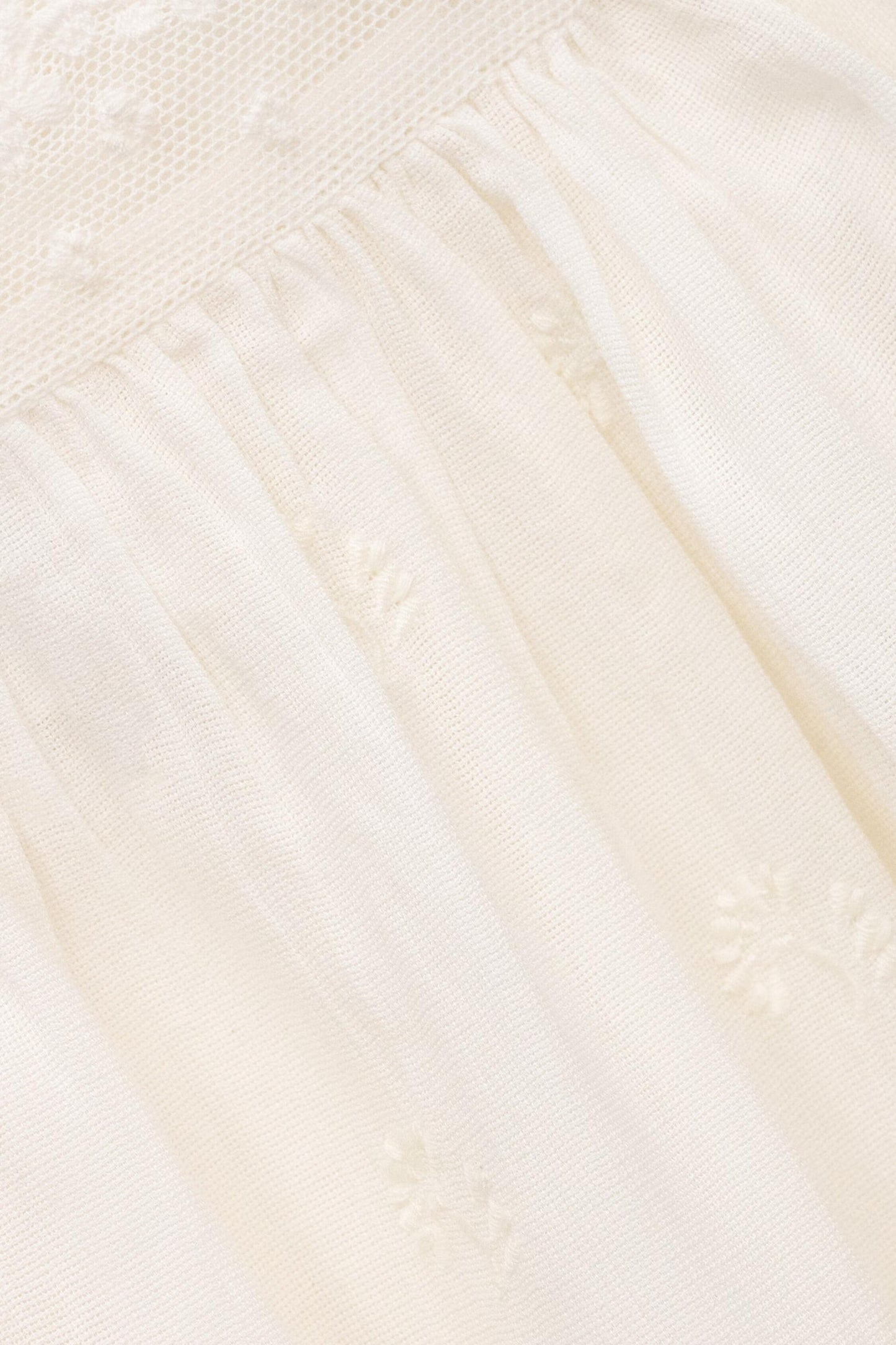 ba&sh Embroidered Lace Top Parly Off-White