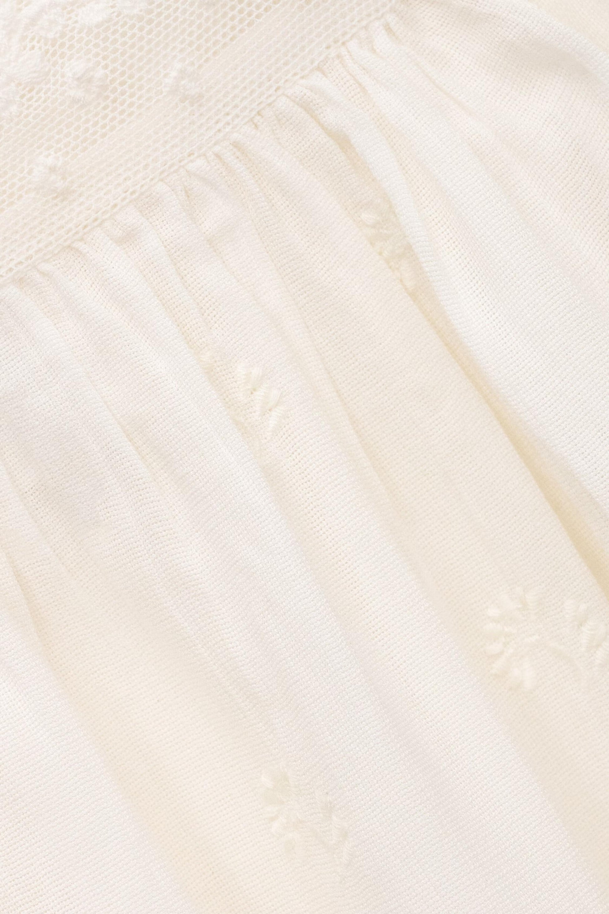 ba&sh Embroidered Lace Top Parly Off-White