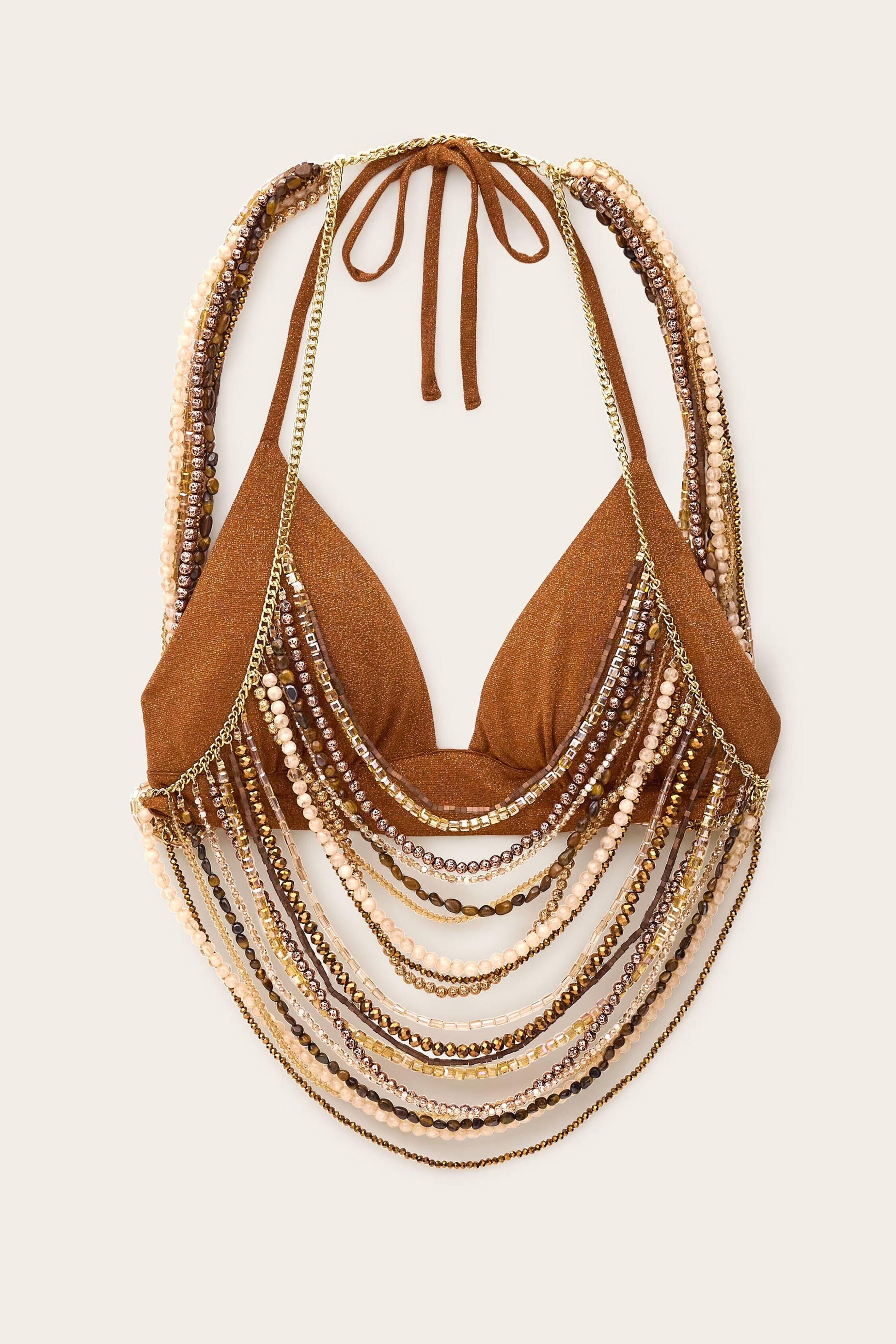 ba&sh Beaded Top Cheops Brown